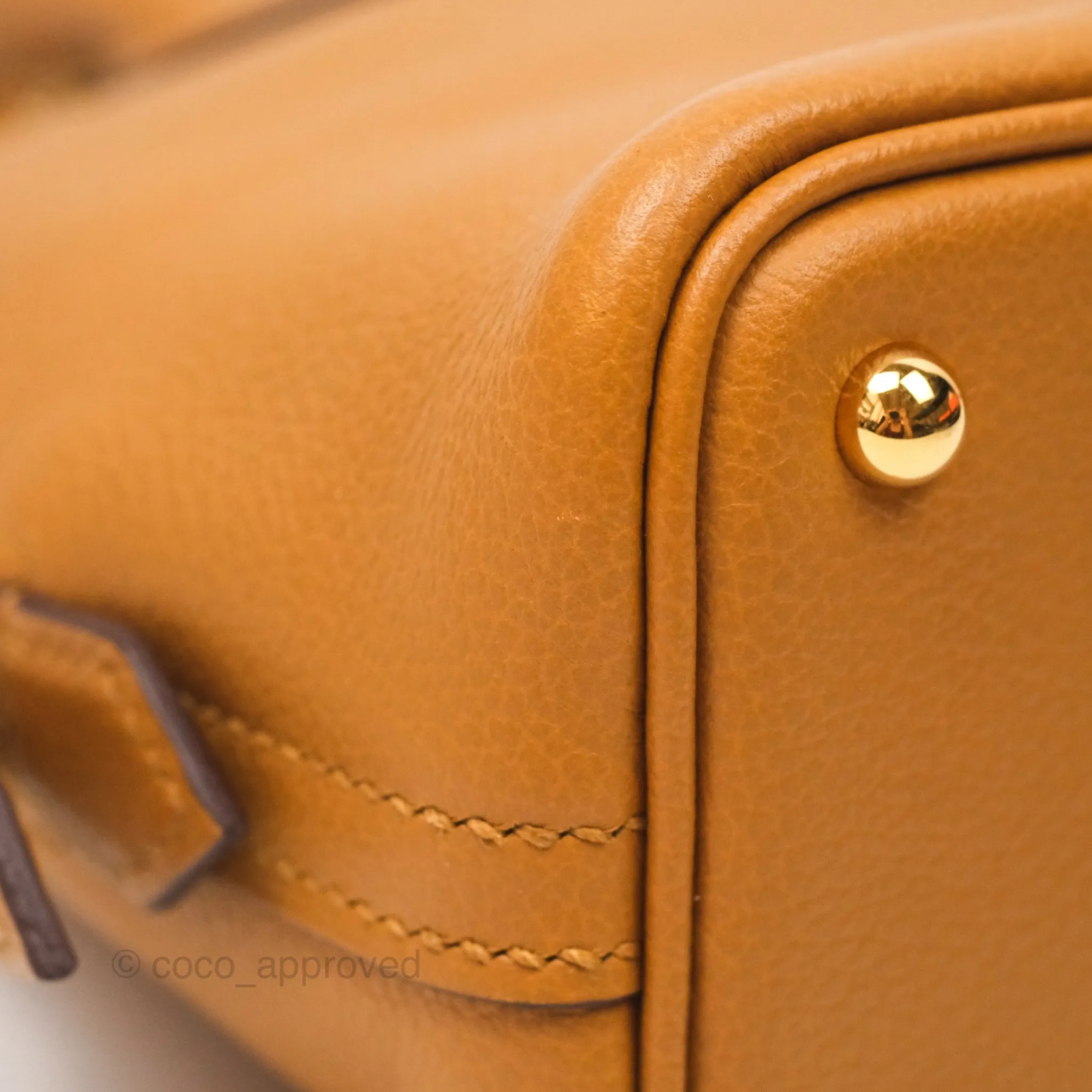Herms Bolide Mini 1923 Evercolor Caramel 28/ Mauve Pale 09 Gold Hardware