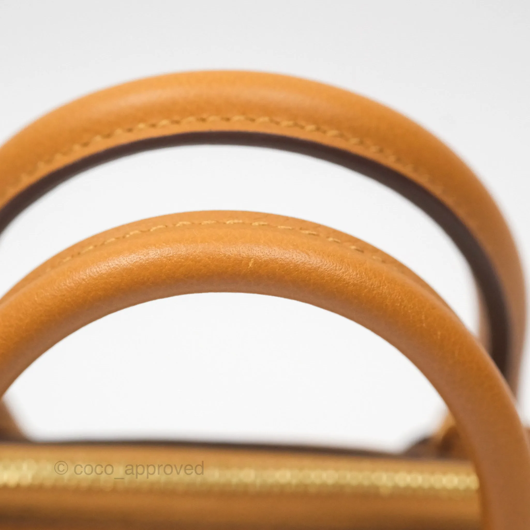 Herms Bolide Mini 1923 Evercolor Caramel 28/ Mauve Pale 09 Gold Hardware