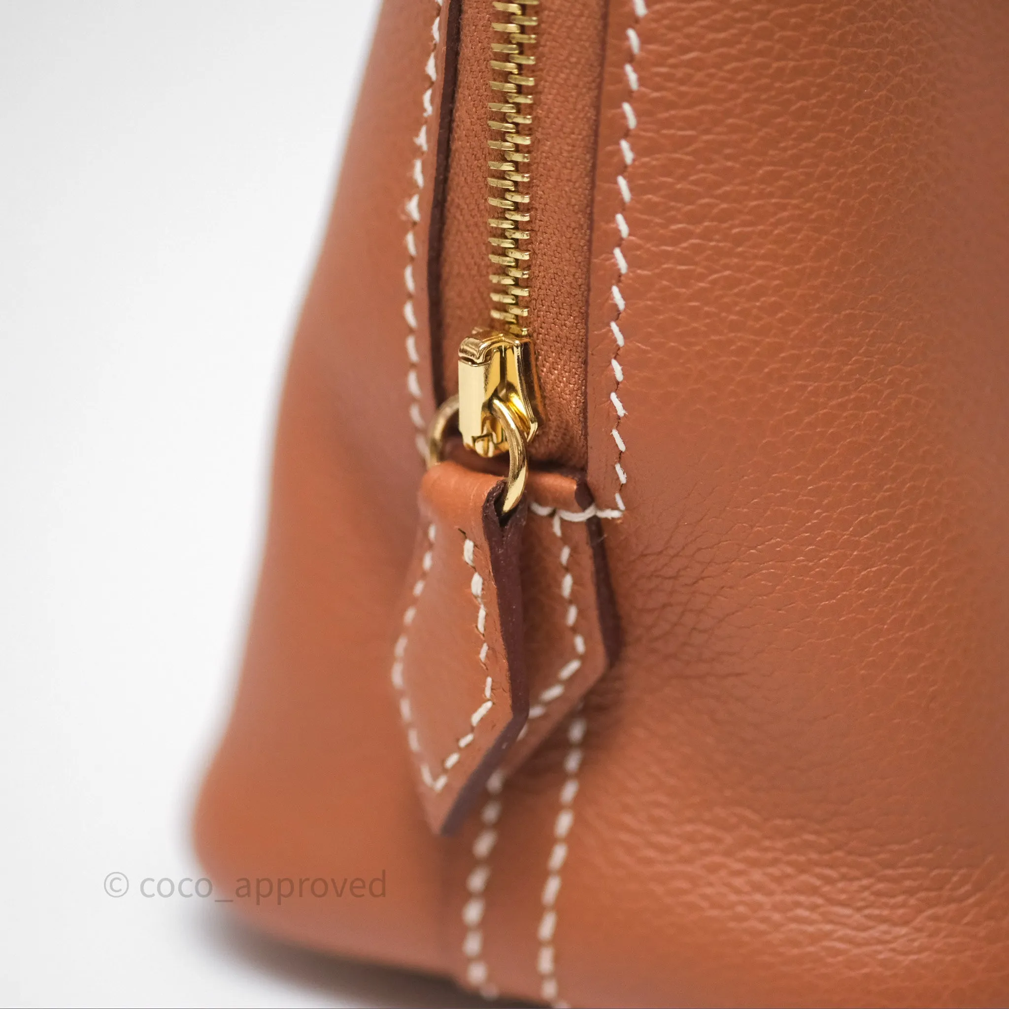 Herms Bolide Mini 1923 Gold 37 Evercolor Gold Hardware
