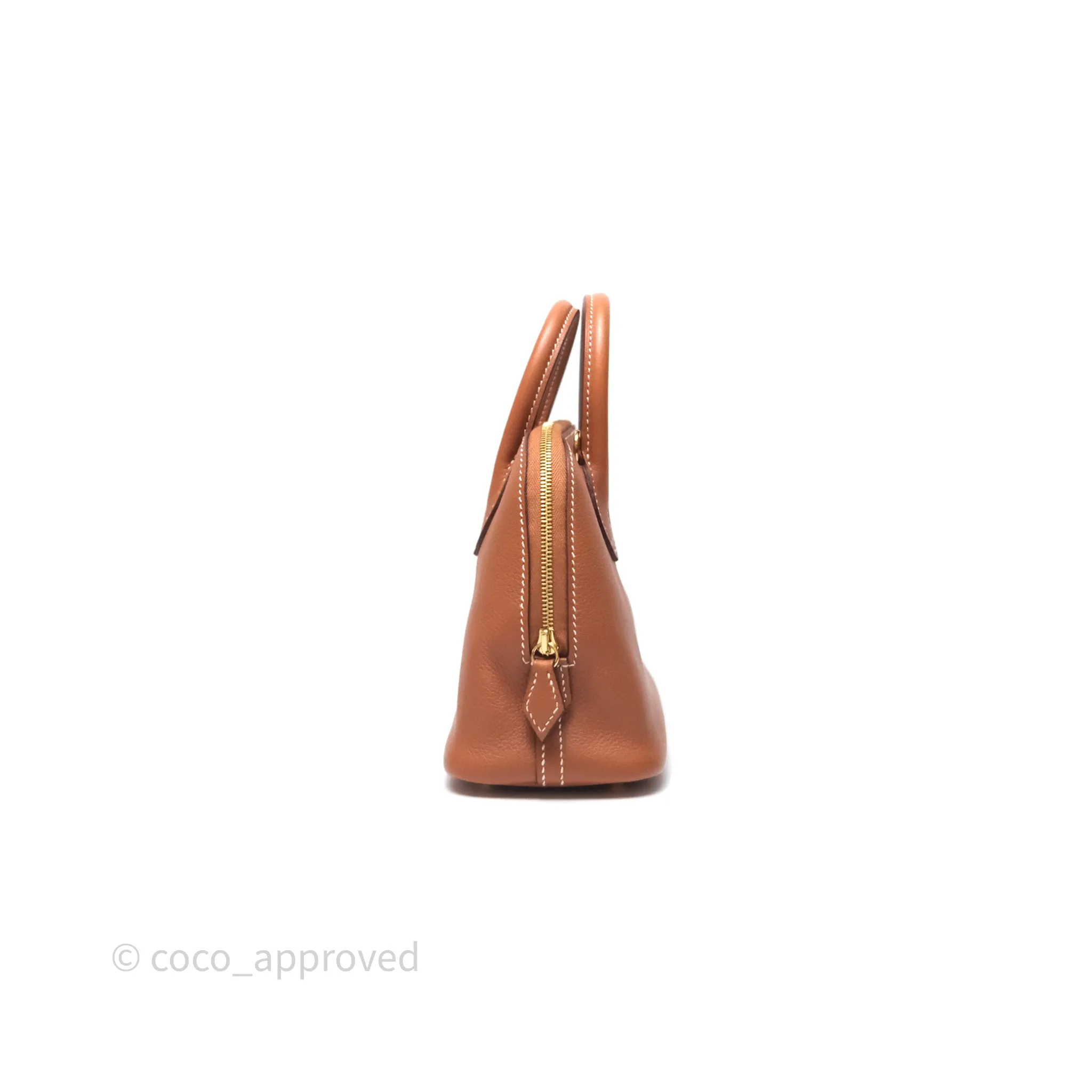 Herms Bolide Mini 1923 Gold 37 Evercolor Gold Hardware