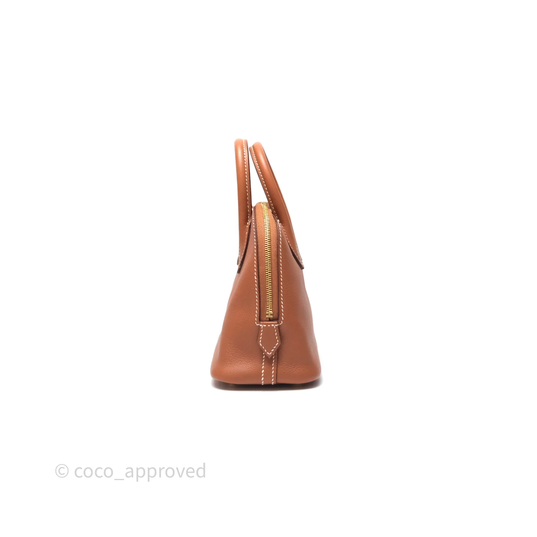 Herms Bolide Mini 1923 Gold 37 Evercolor Gold Hardware