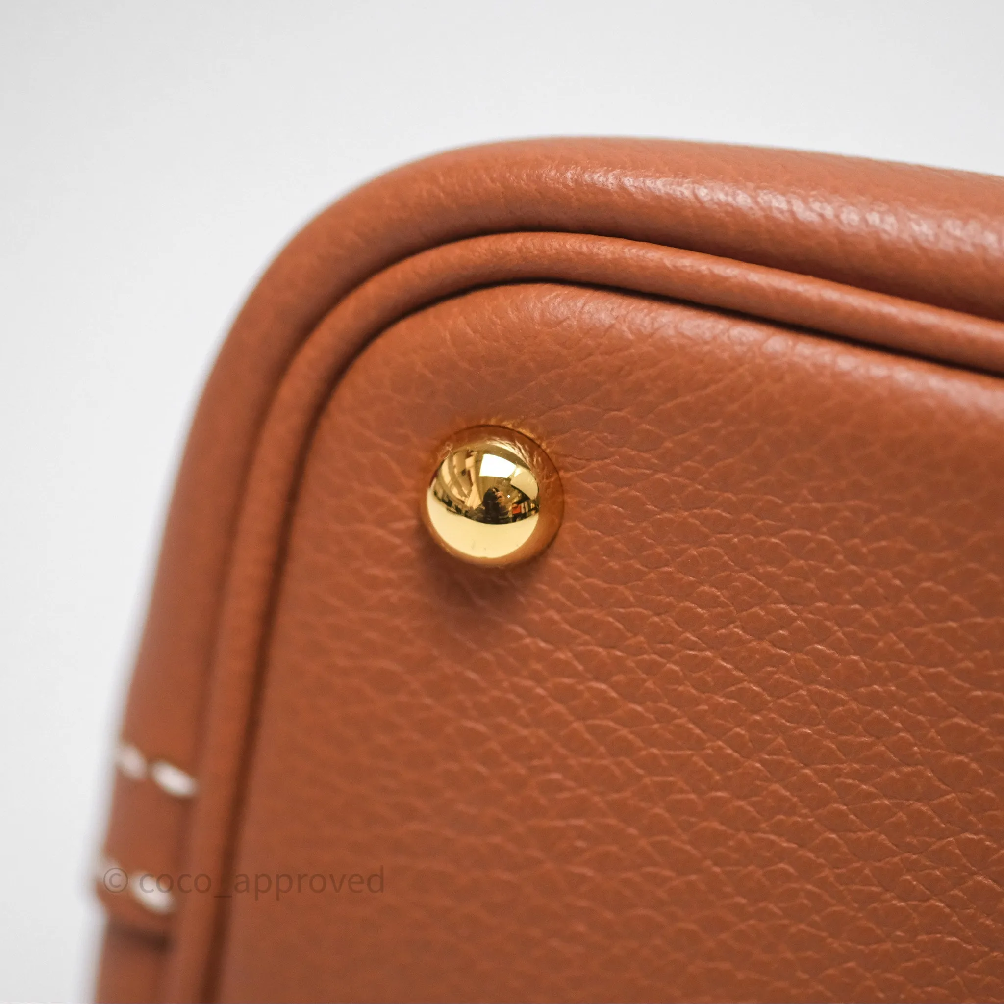 Herms Bolide Mini 1923 Gold 37 Evercolor Gold Hardware