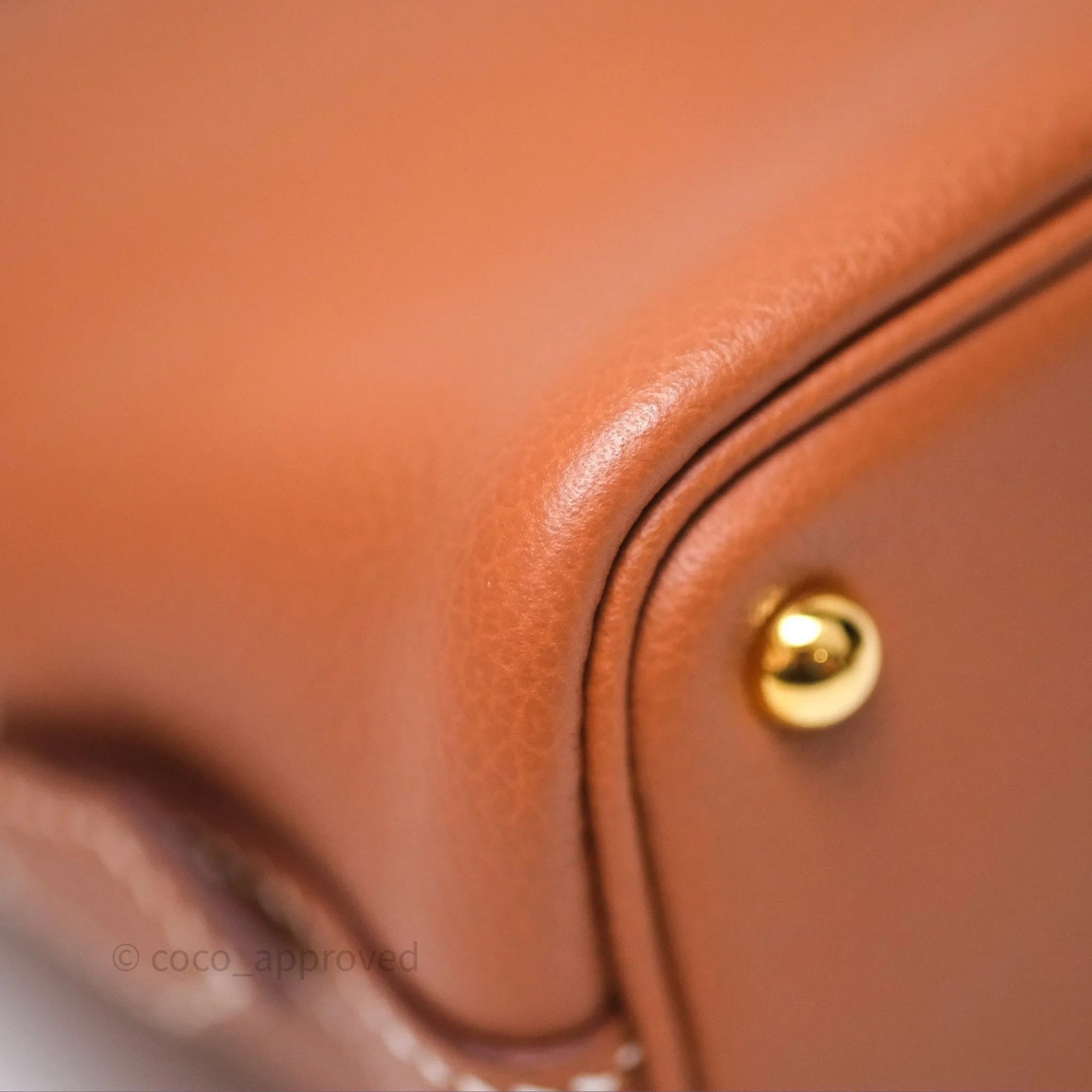 Herms Bolide Mini 1923 Gold 37 Evercolor Gold Hardware