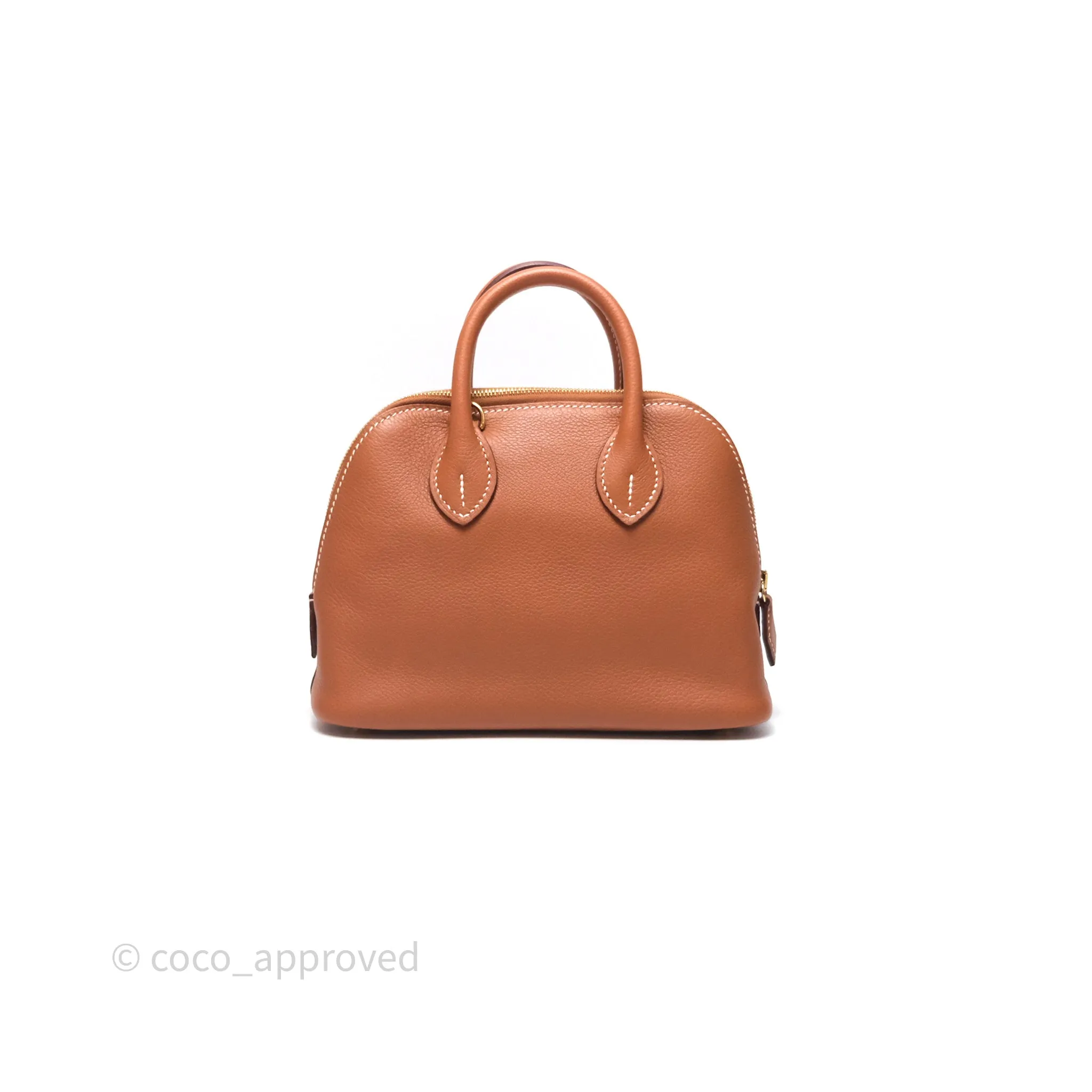 Herms Bolide Mini 1923 Gold 37 Evercolor Gold Hardware