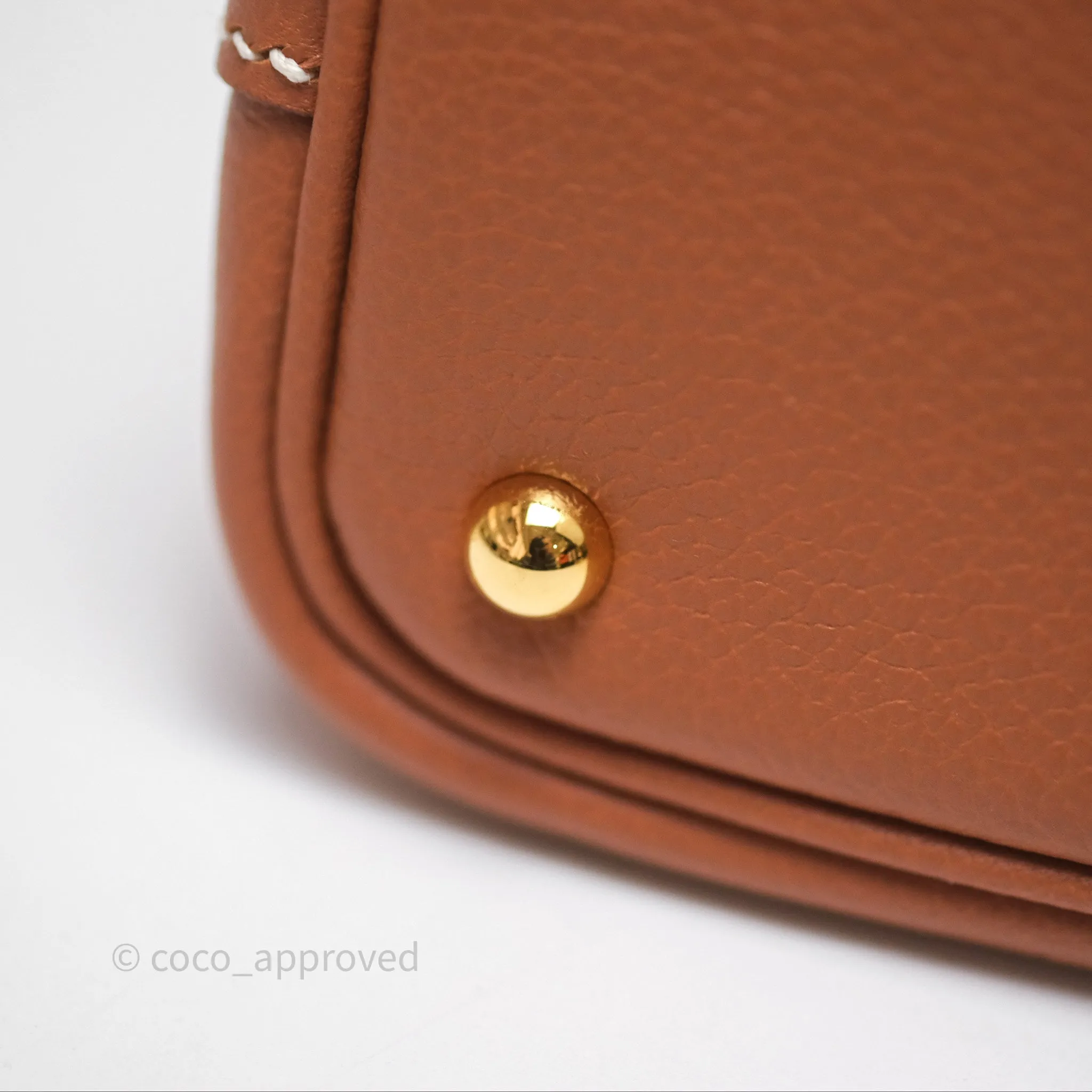 Herms Bolide Mini 1923 Gold 37 Evercolor Gold Hardware