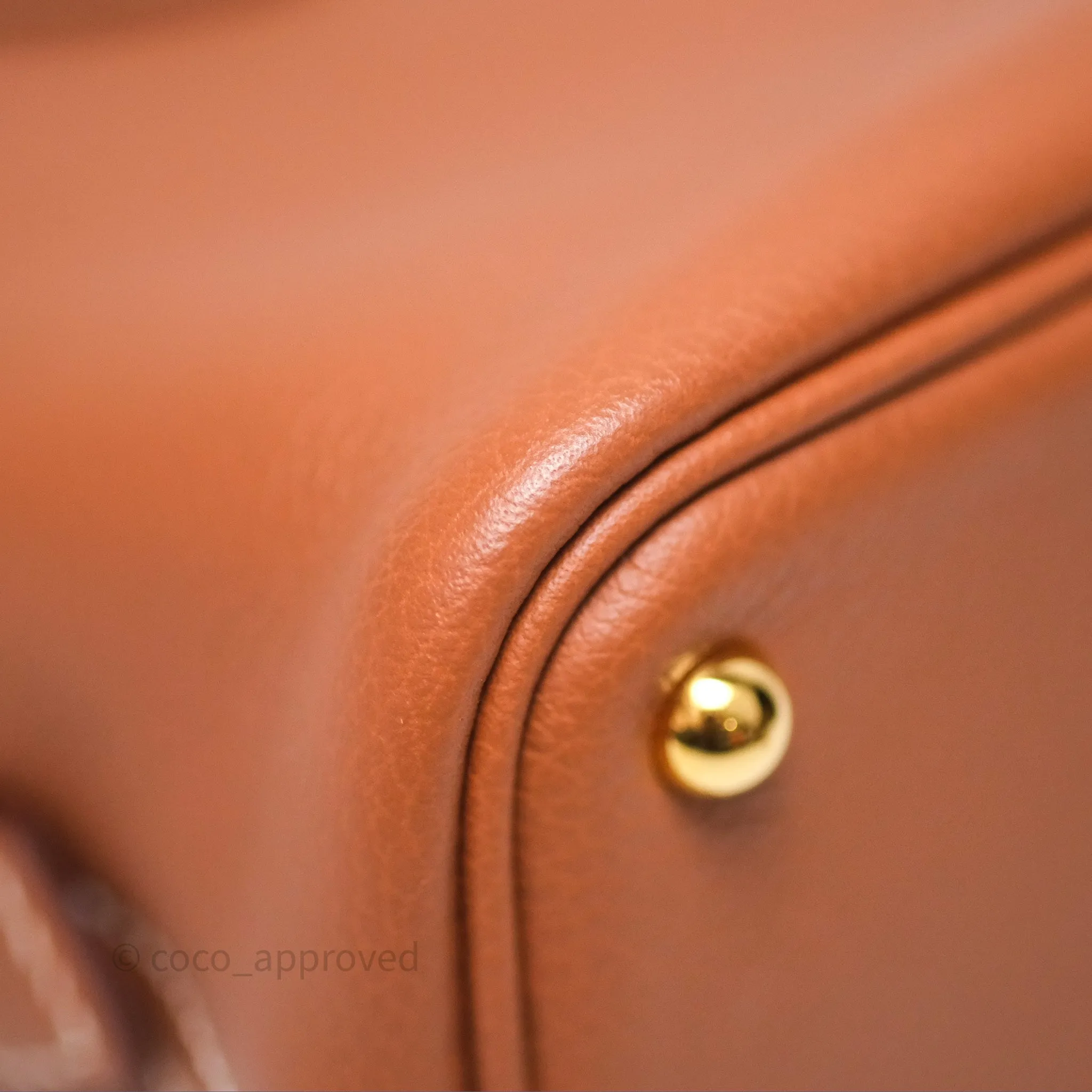 Herms Bolide Mini 1923 Gold 37 Evercolor Gold Hardware