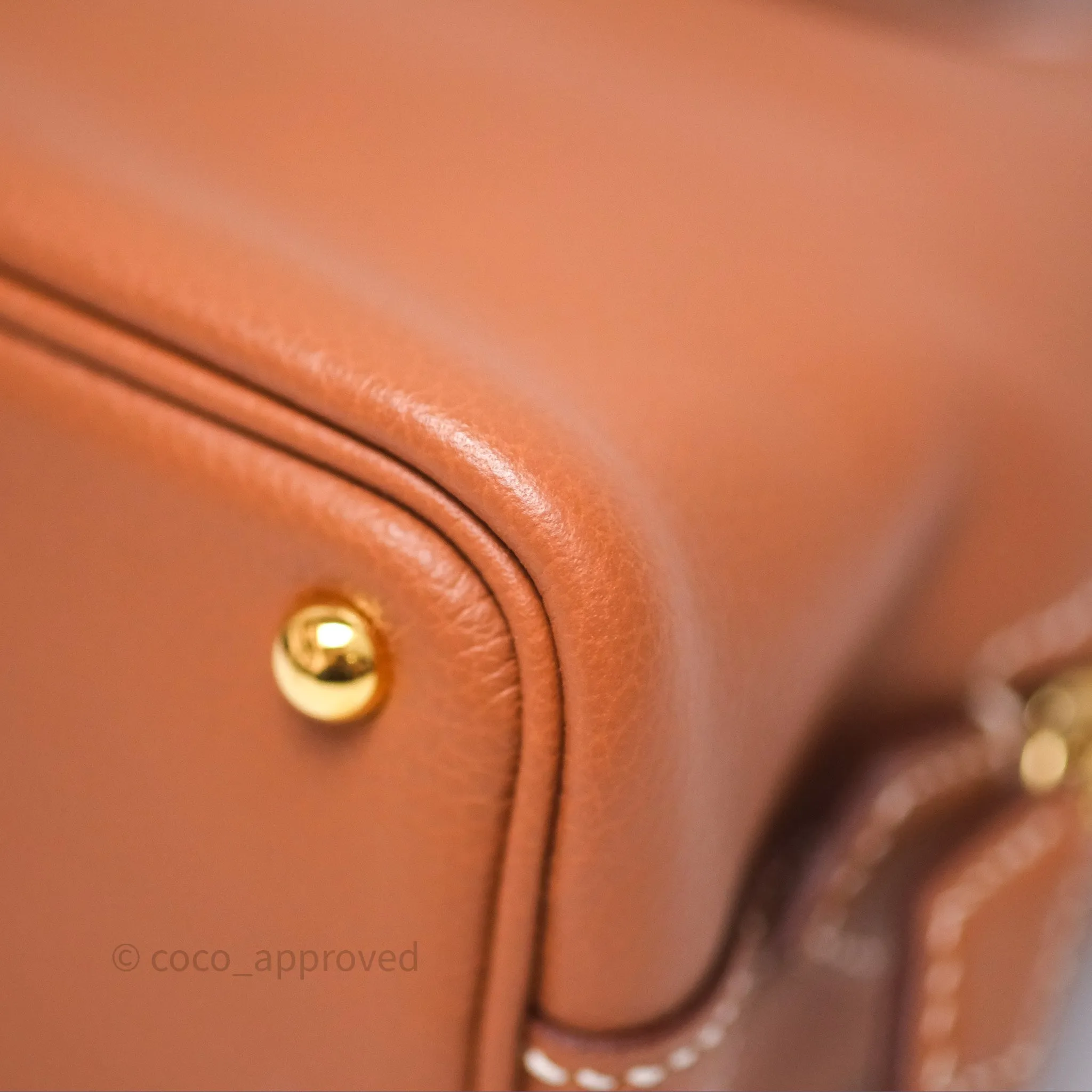 Herms Bolide Mini 1923 Gold 37 Evercolor Gold Hardware