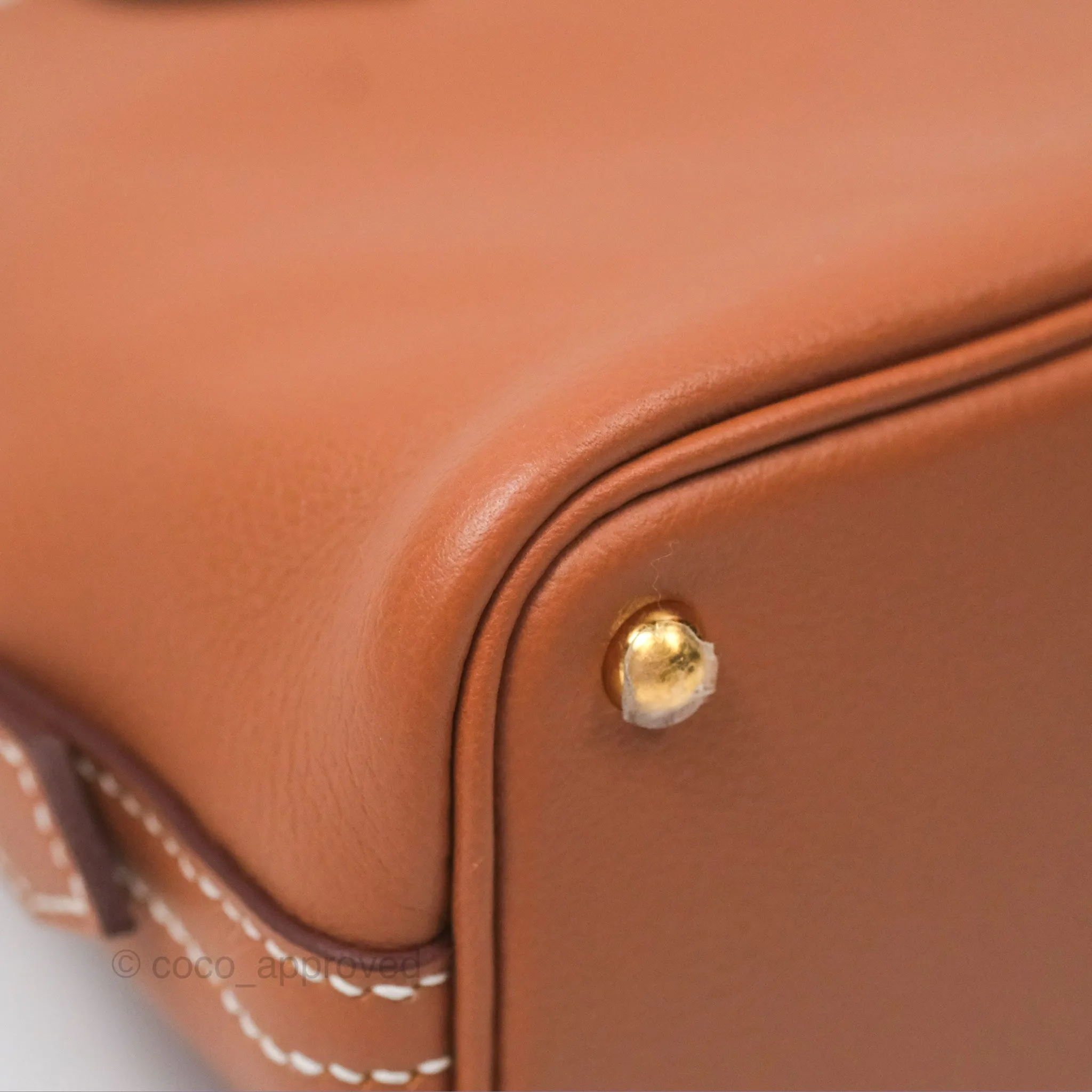 Herms Bolide Mini 1923 Gold Evercolor Gold Hardware