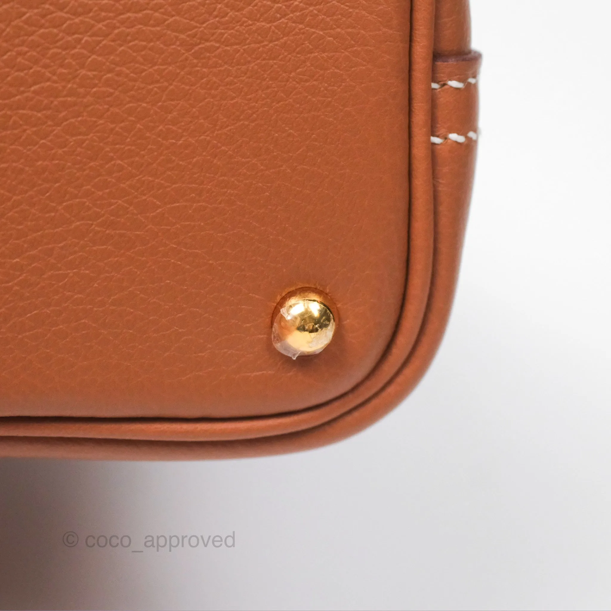 Herms Bolide Mini 1923 Gold Evercolor Gold Hardware