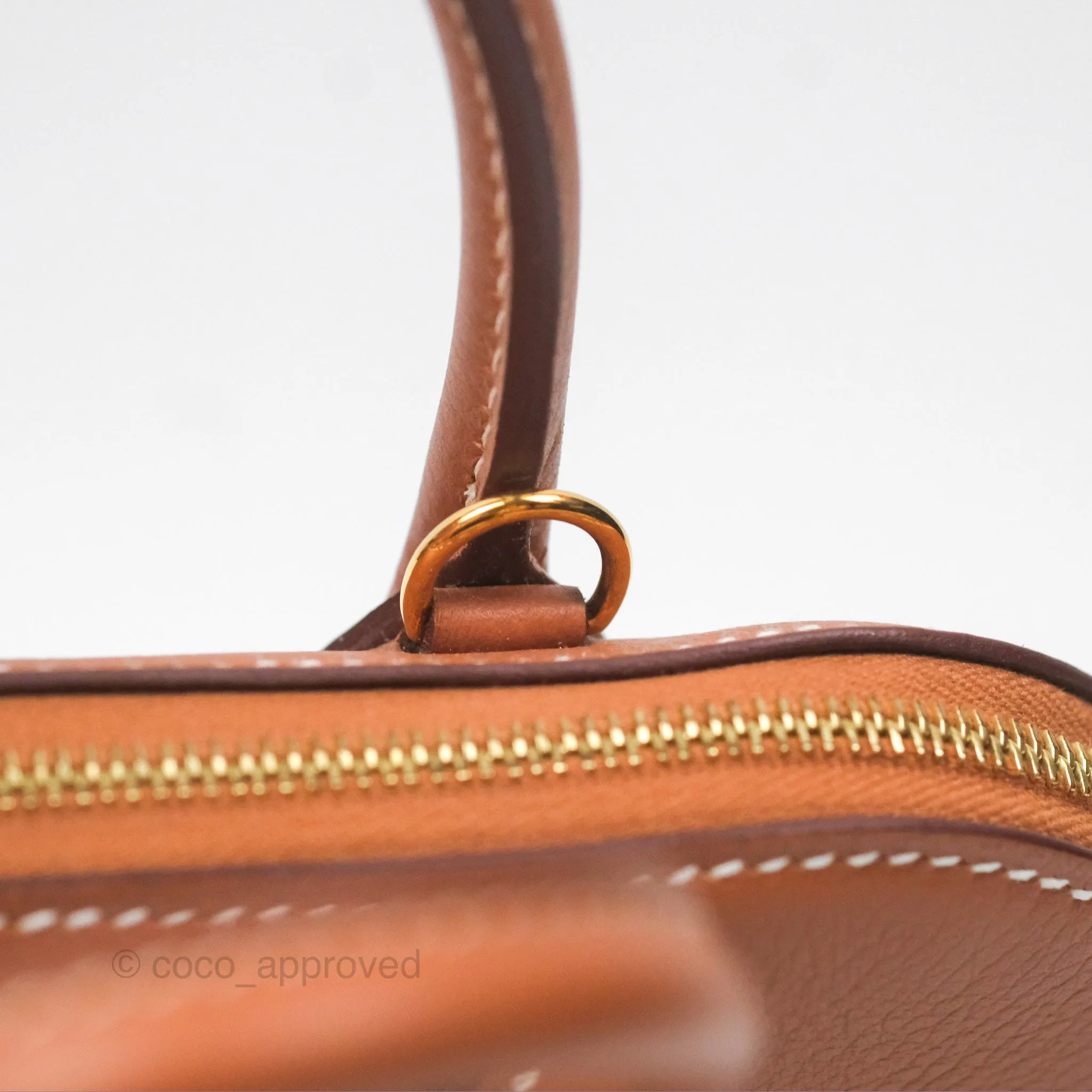 Herms Bolide Mini 1923 Gold Evercolor Gold Hardware