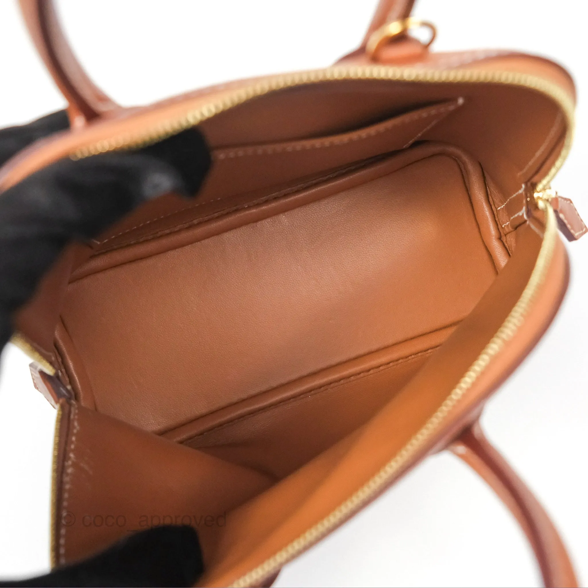 Herms Bolide Mini 1923 Gold Evercolor Gold Hardware
