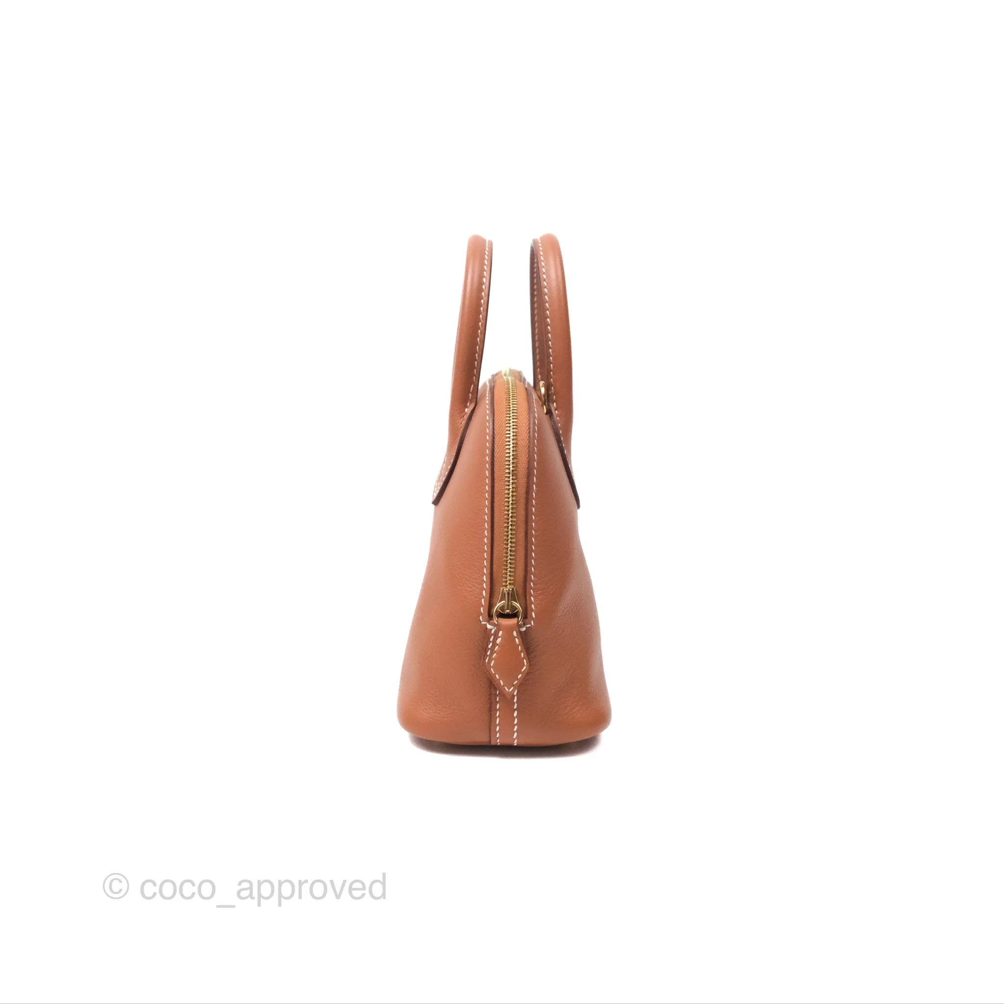 Herms Bolide Mini 1923 Gold Evercolor Gold Hardware
