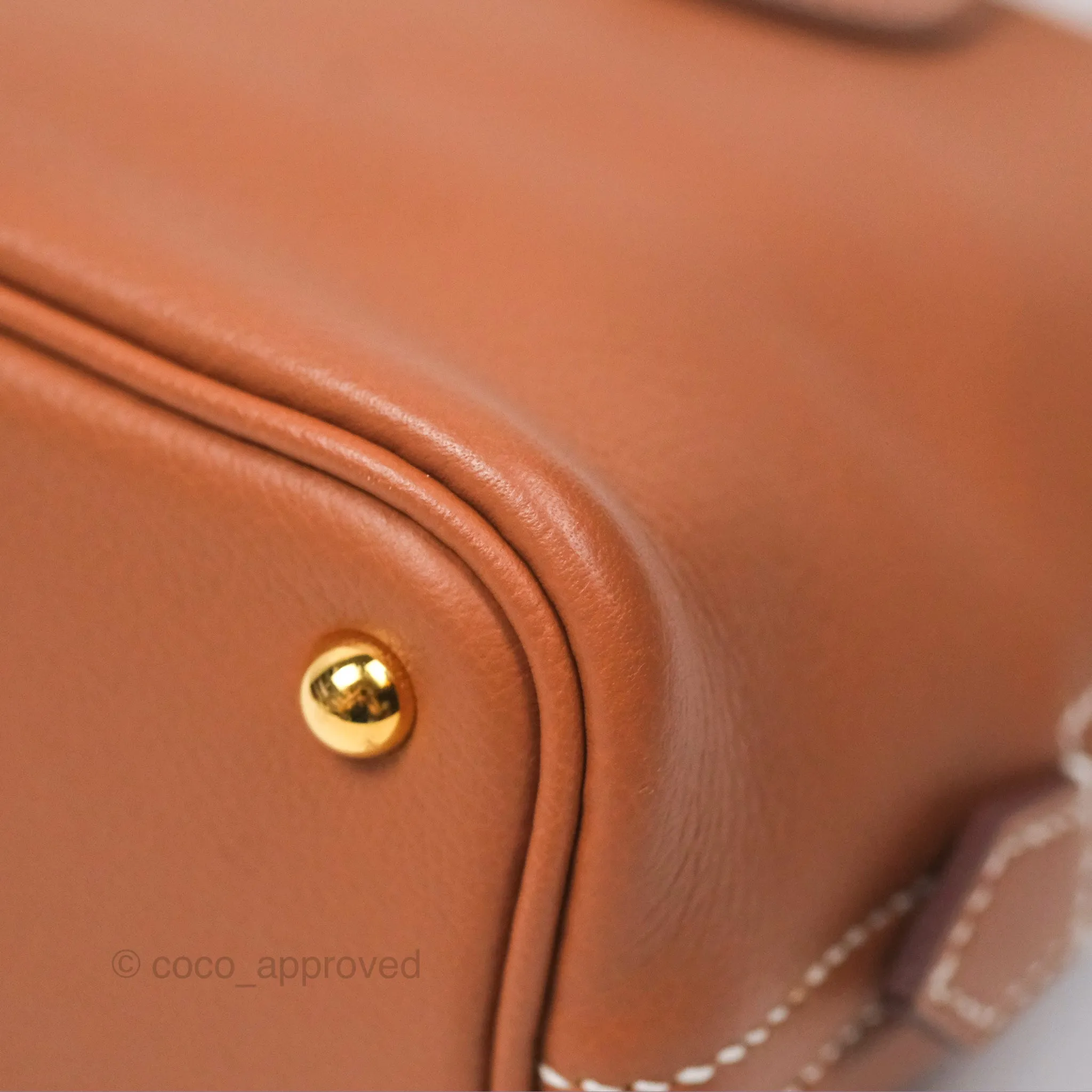 Herms Bolide Mini 1923 Gold Evercolor Gold Hardware