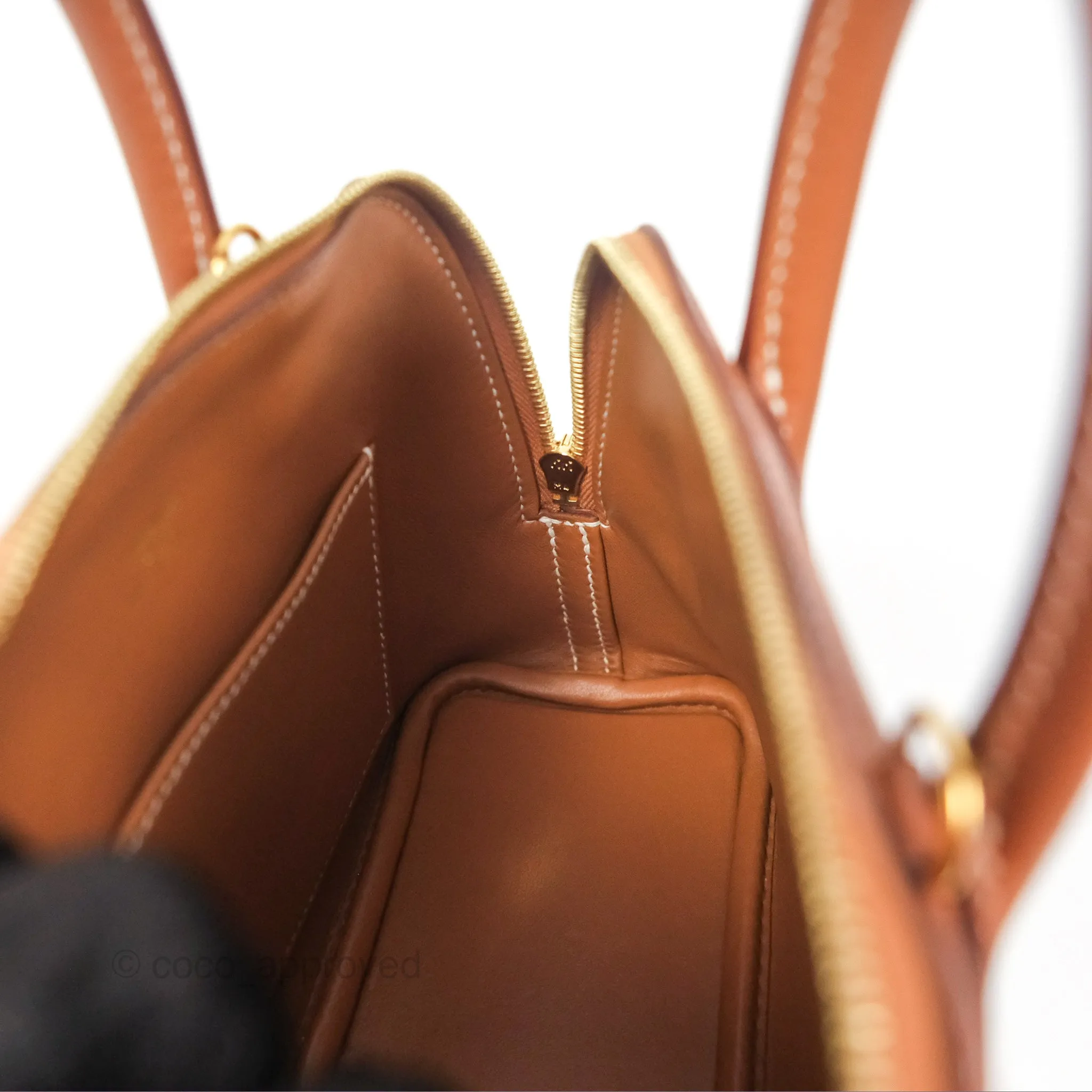 Herms Bolide Mini 1923 Gold Evercolor Gold Hardware