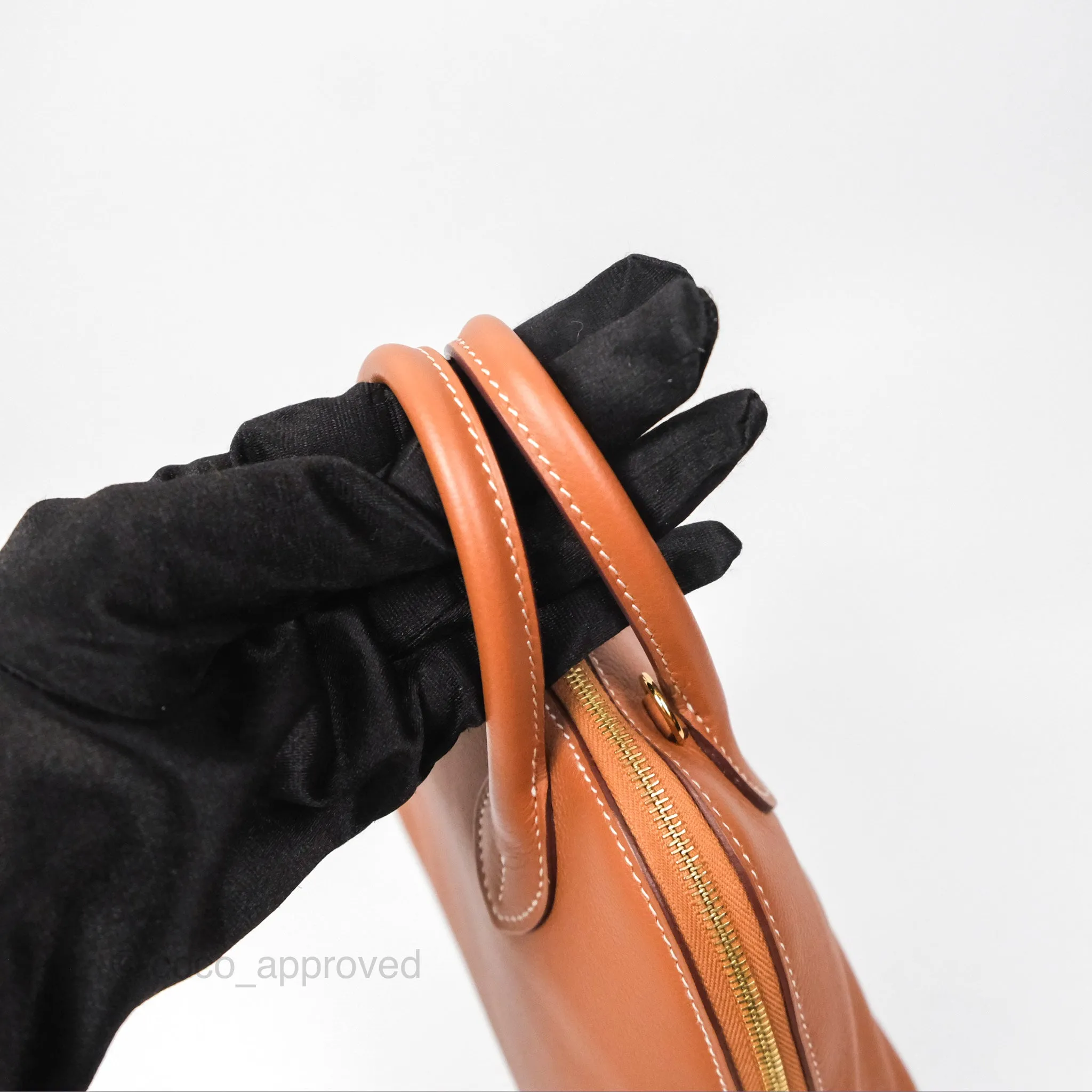 Herms Bolide Mini 1923 Gold Evercolor Gold Hardware