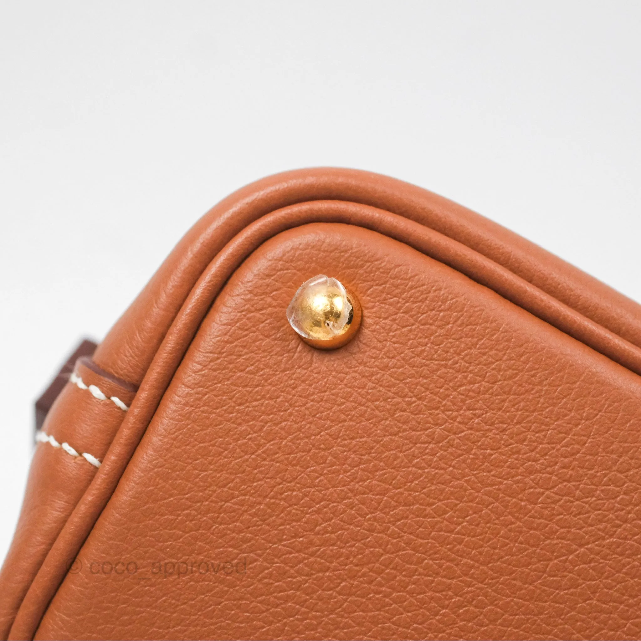 Herms Bolide Mini 1923 Gold Evercolor Gold Hardware