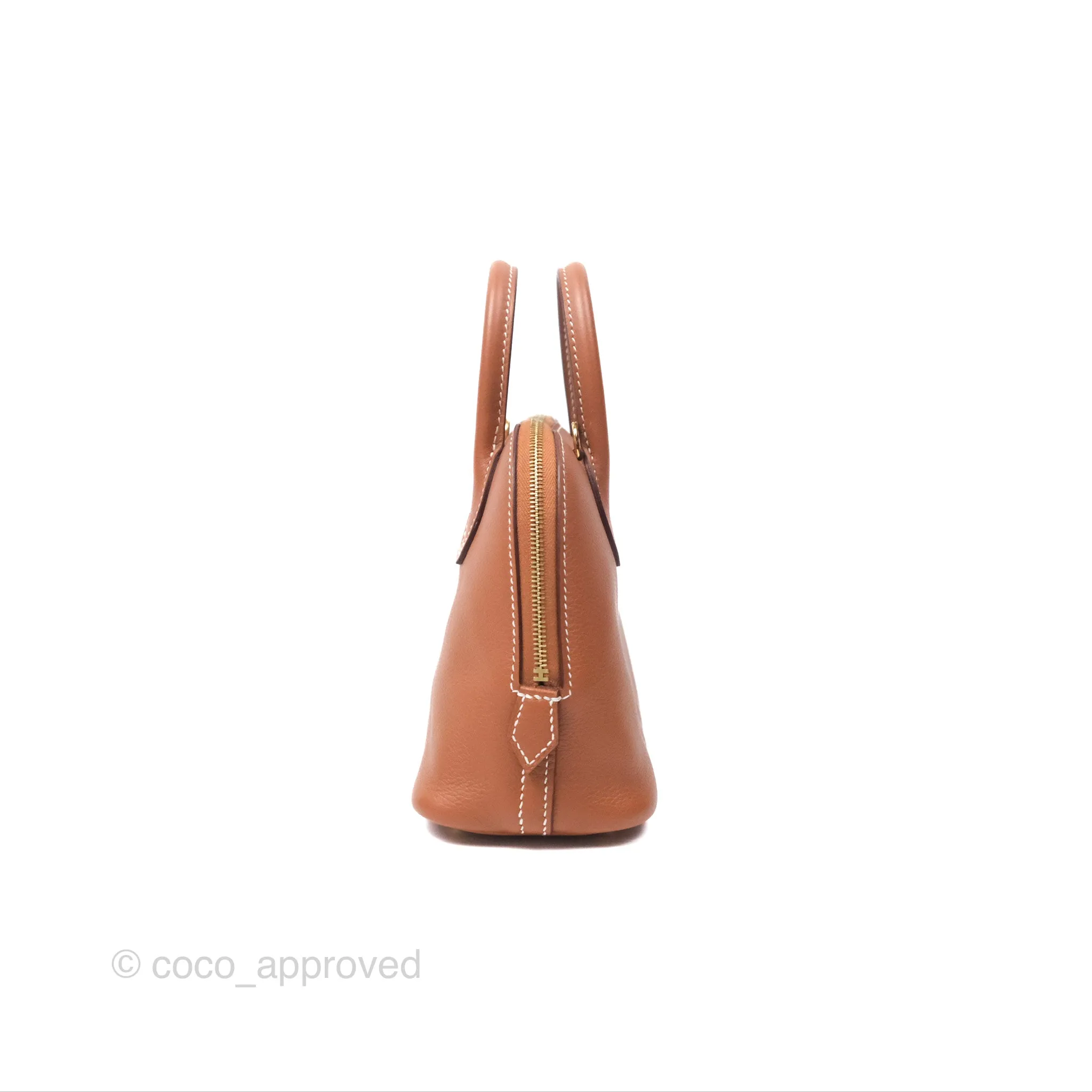 Herms Bolide Mini 1923 Gold Evercolor Gold Hardware