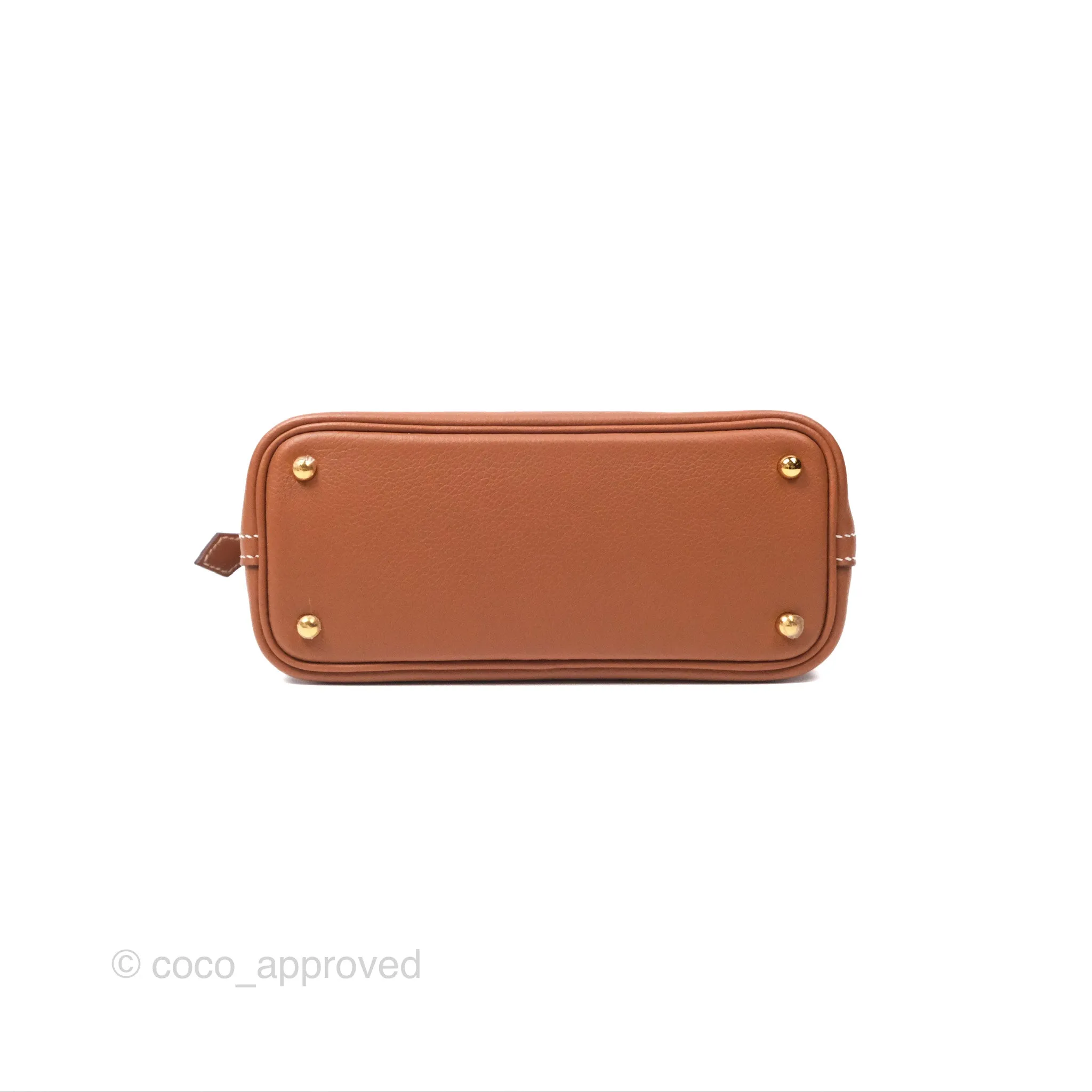 Herms Bolide Mini 1923 Gold Evercolor Gold Hardware