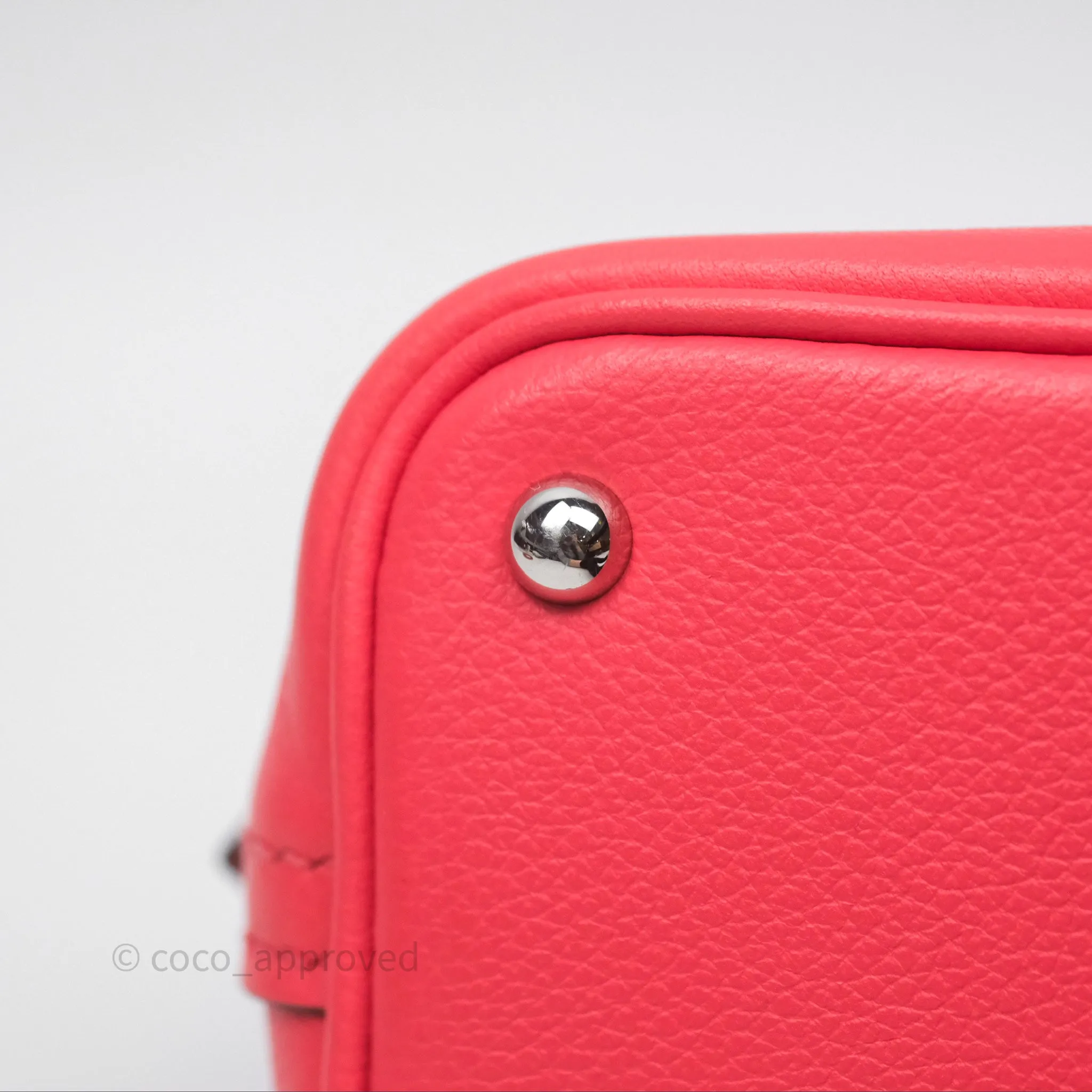 Herms Bolide Mini 1923 Rose Texas 0E/ Cuivre 6C Evercolor Palladium Hardware