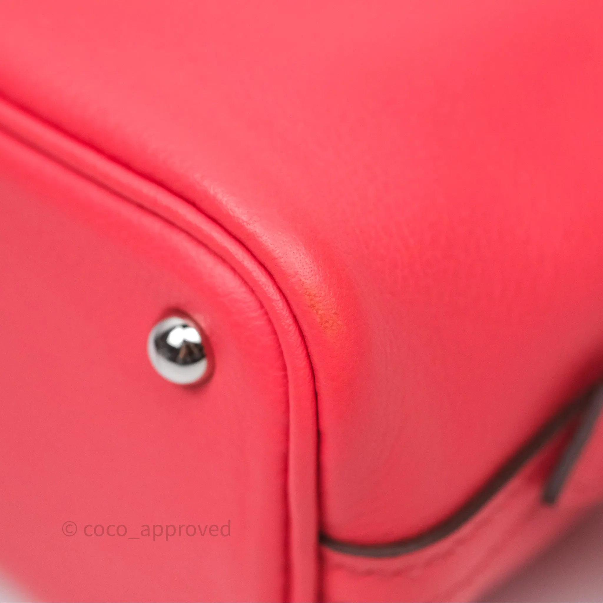 Herms Bolide Mini 1923 Rose Texas 0E/ Cuivre 6C Evercolor Palladium Hardware