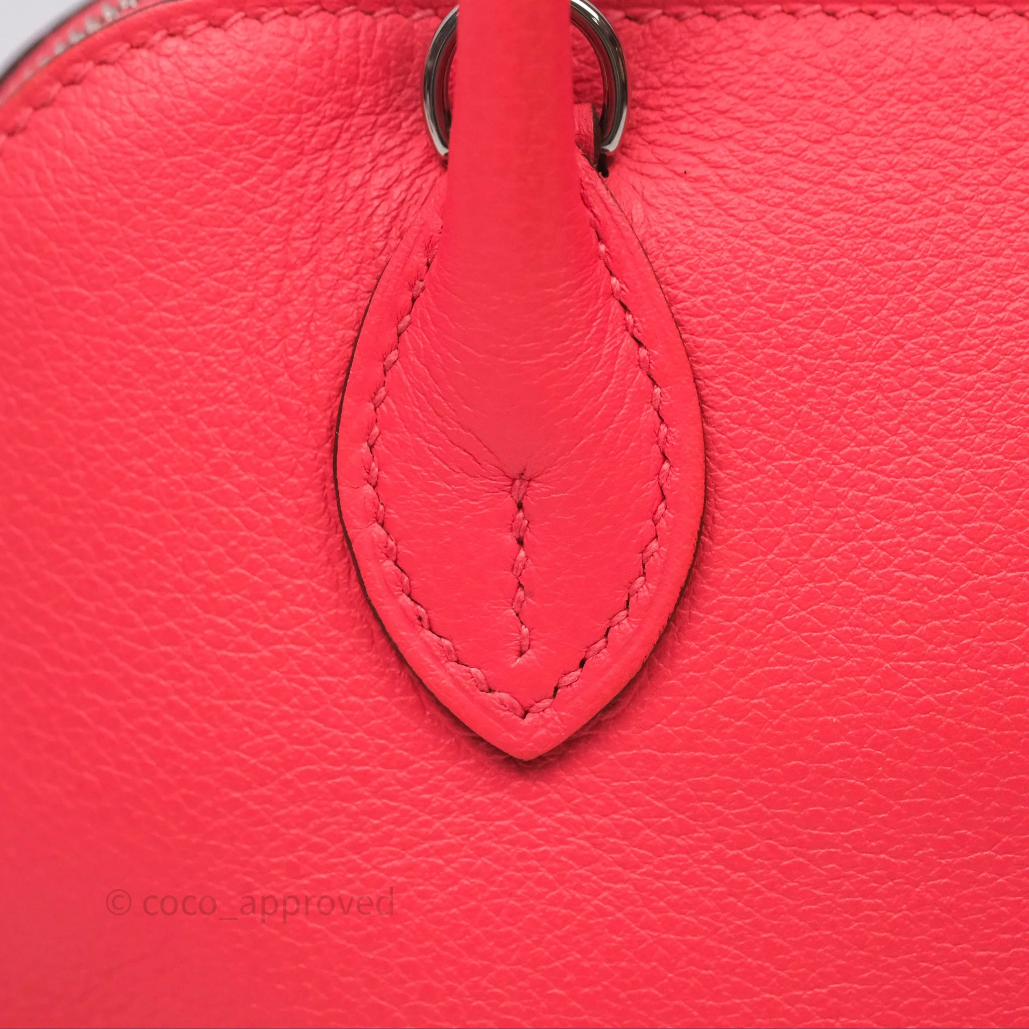 Herms Bolide Mini 1923 Rose Texas 0E/ Cuivre 6C Evercolor Palladium Hardware