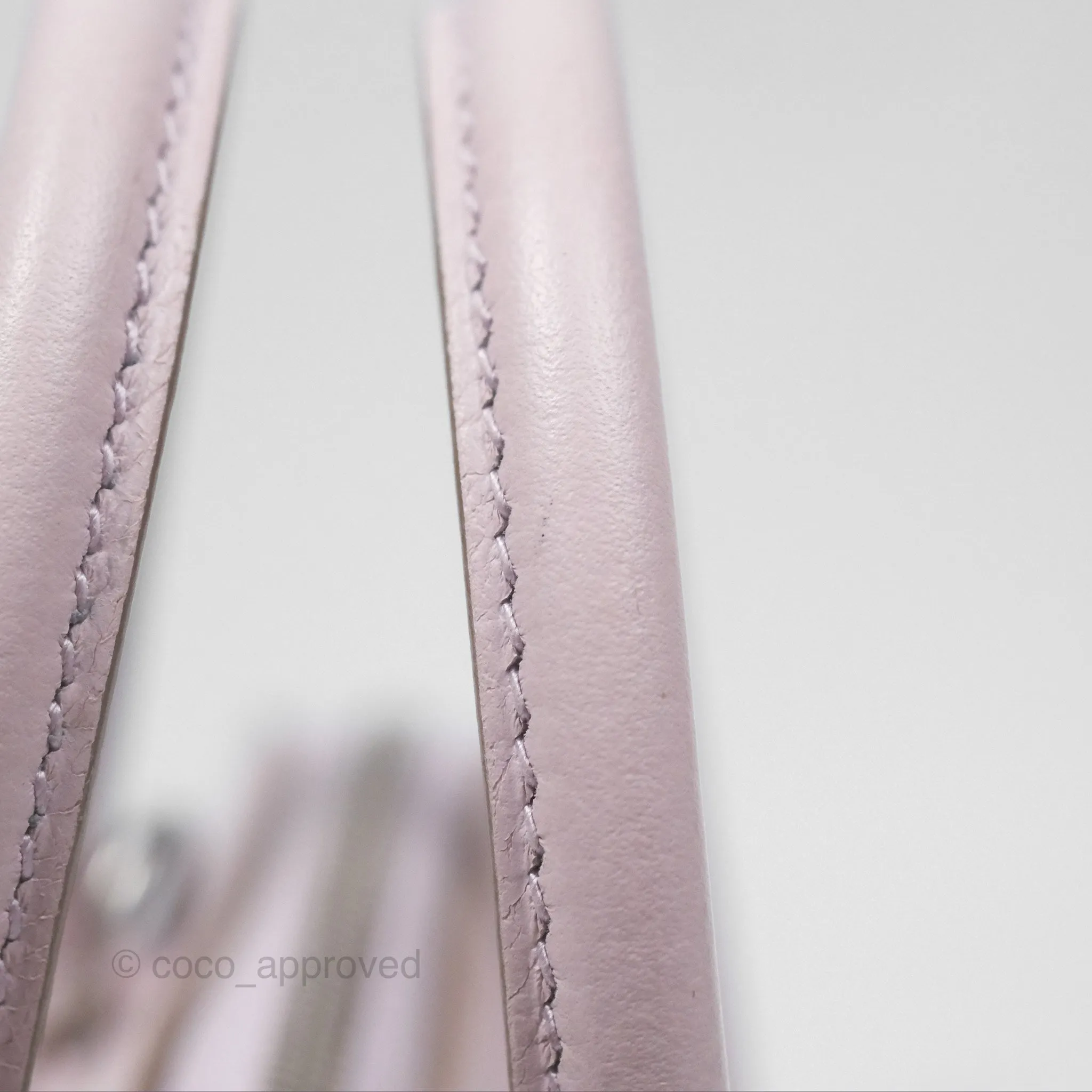 Herms Bolide Mini 1923 Verso Evercolor Mauve Pale 09/ Caramel 28 Palladium Hardware