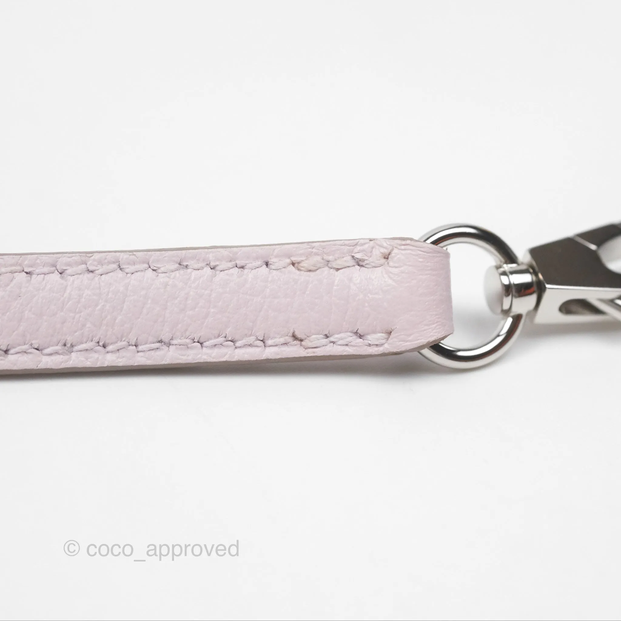 Herms Bolide Mini 1923 Verso Evercolor Mauve Pale 09/ Caramel 28 Palladium Hardware
