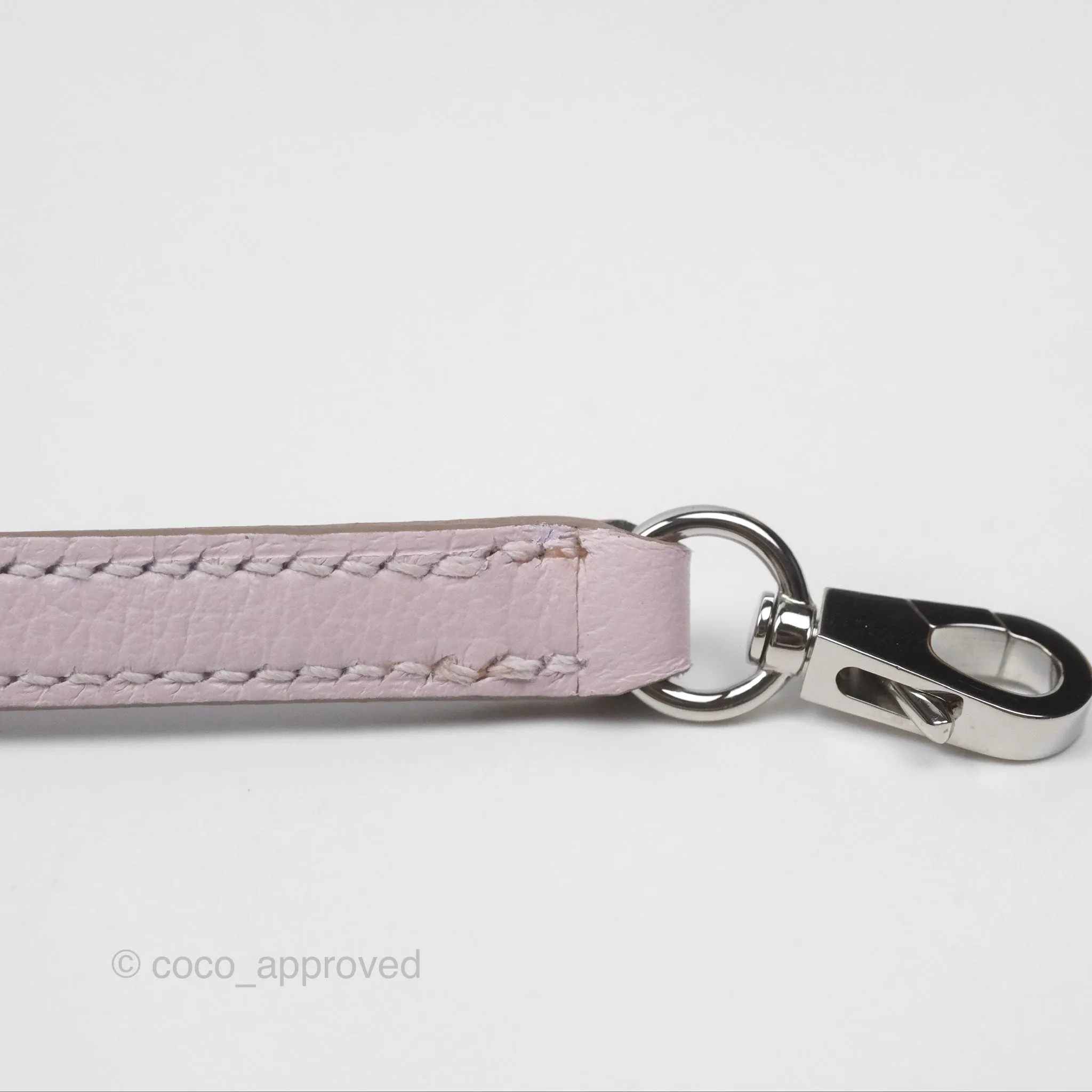 Herms Bolide Mini 1923 Verso Evercolor Mauve Pale 09/ Caramel 28 Palladium Hardware