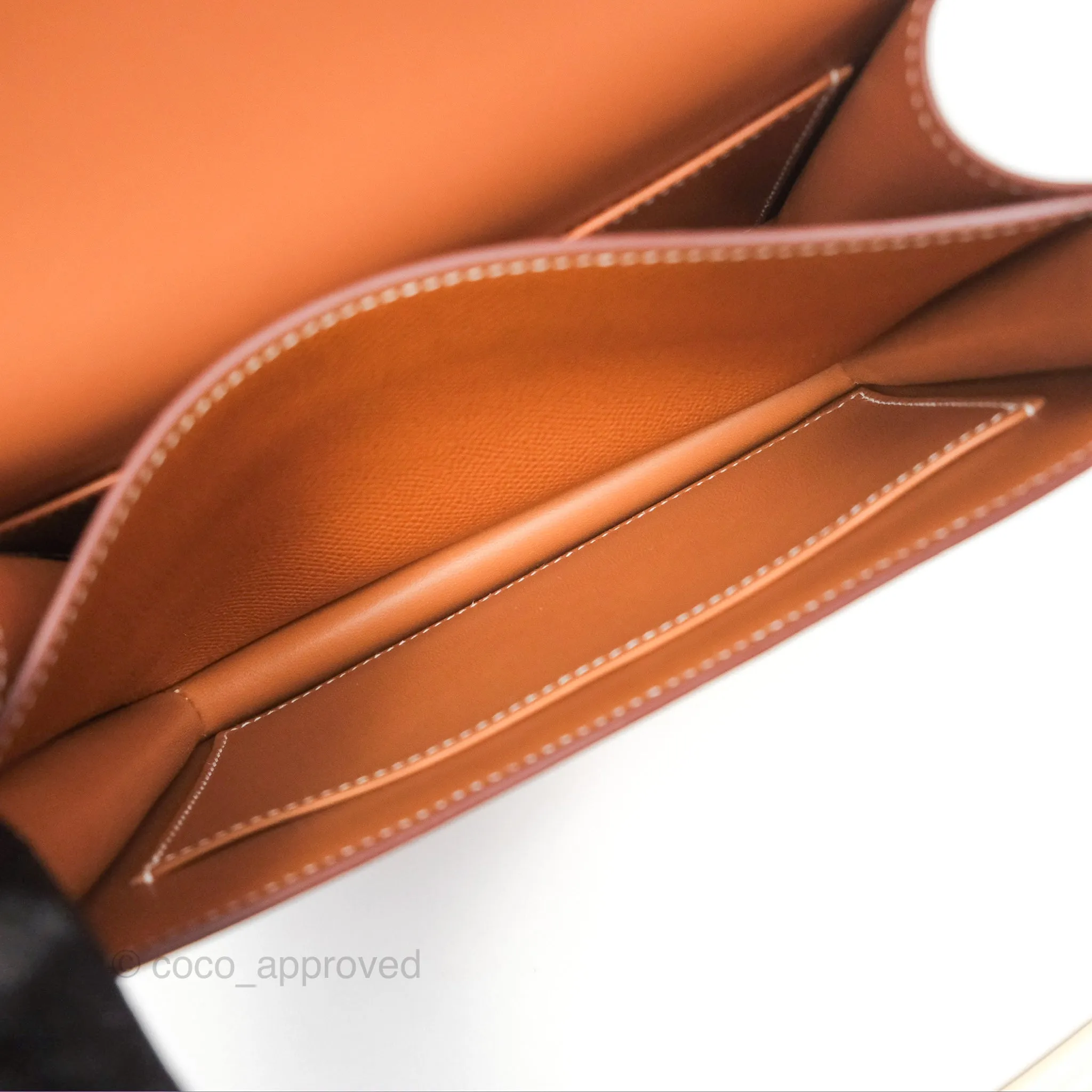 Herms Constance Mini 18 Gold Epsom Gold Hardware