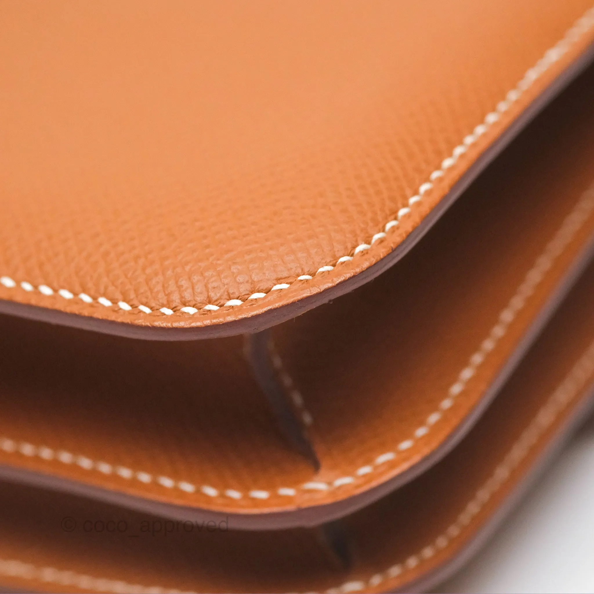 Herms Constance Mini 18 Gold Epsom Gold Hardware