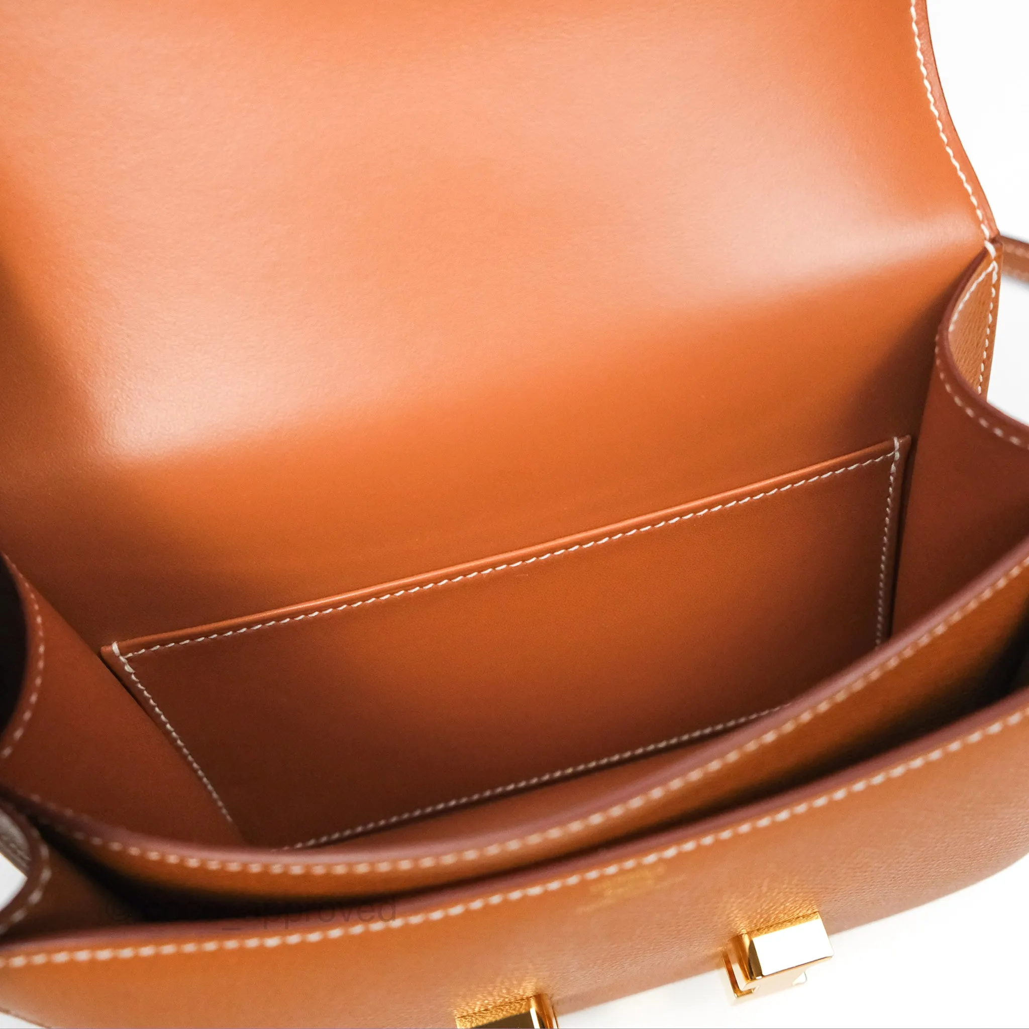 Herms Constance Mini 18 Gold Epsom Gold Hardware