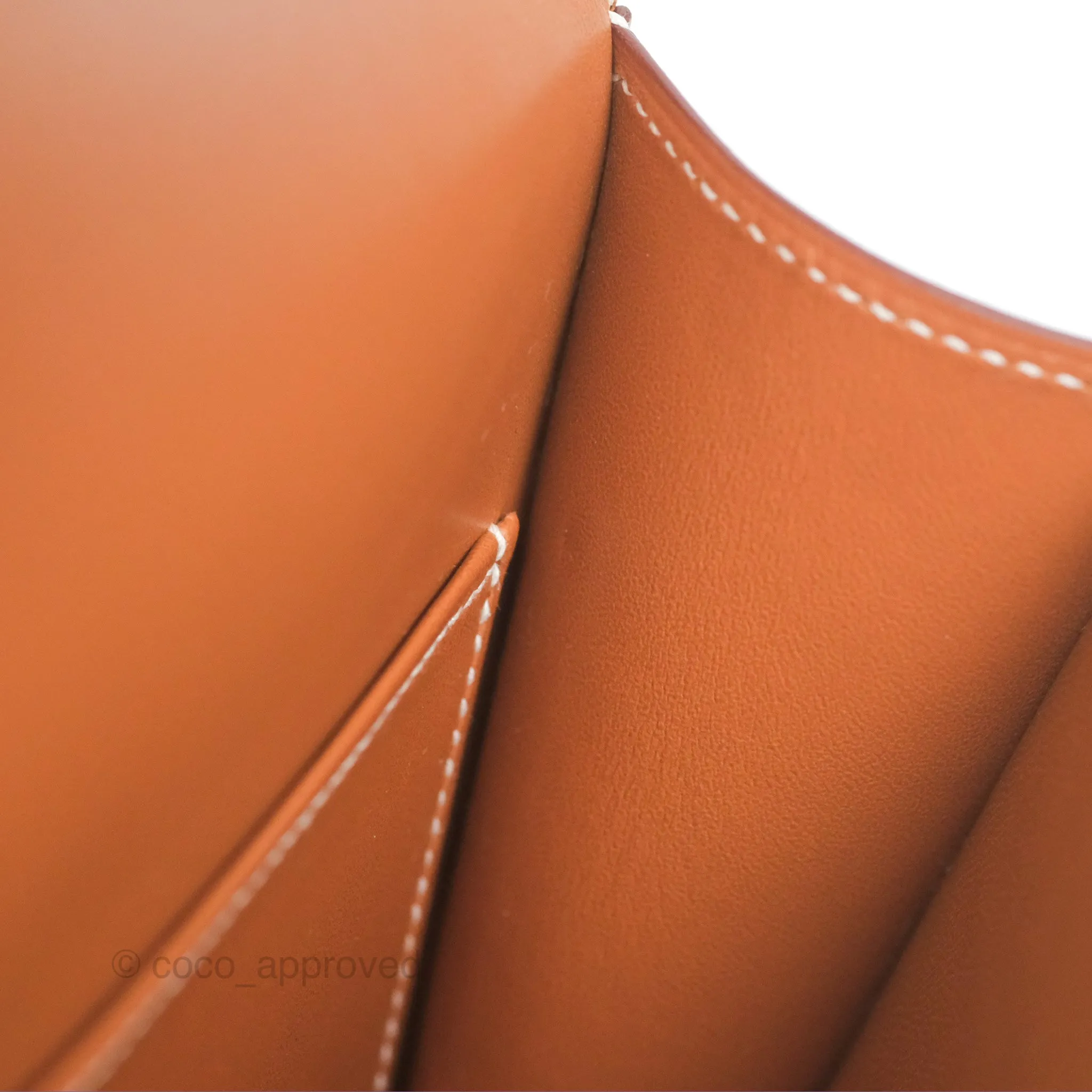 Herms Constance Mini 18 Gold Epsom Gold Hardware