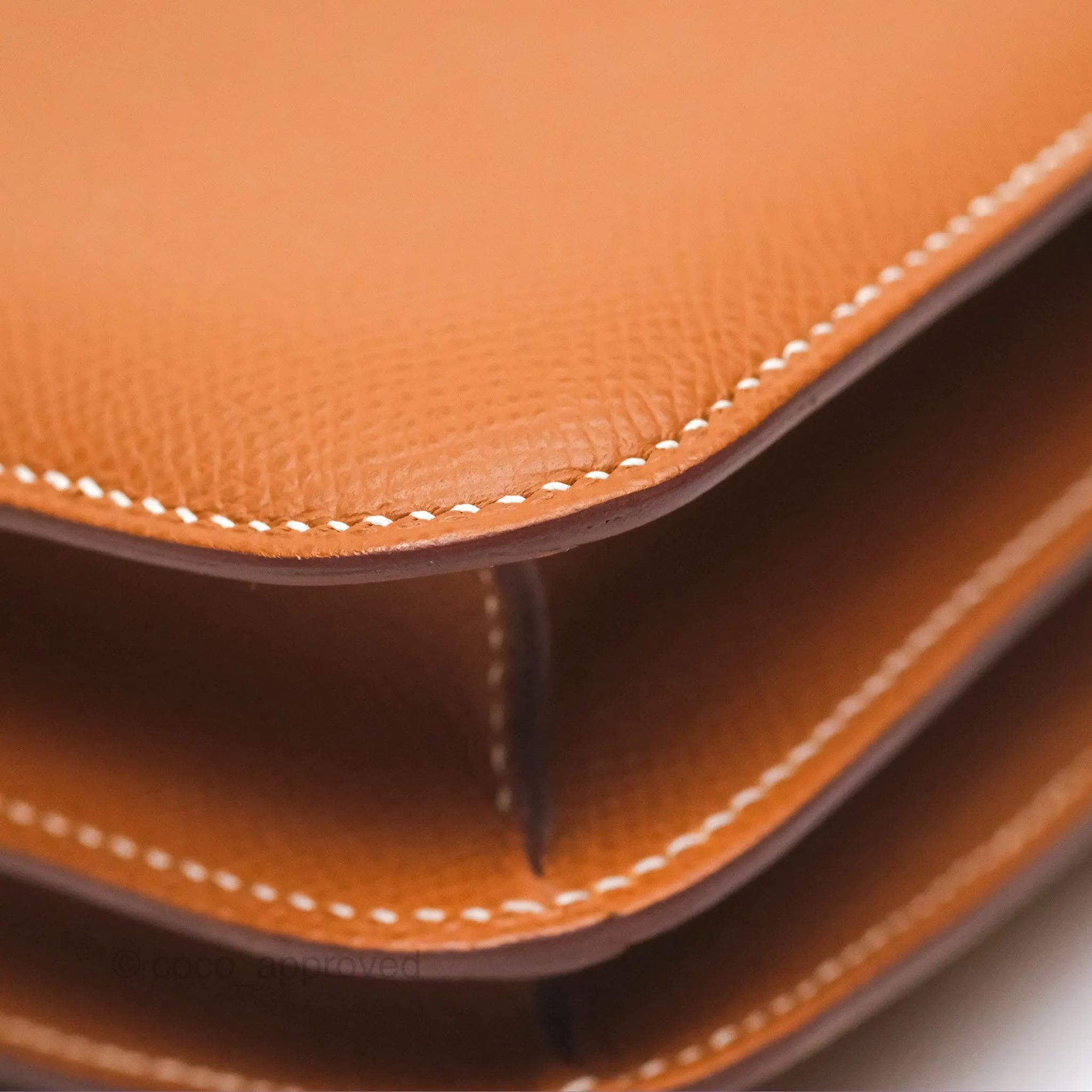 Herms Constance Mini 18 Gold Epsom Gold Hardware