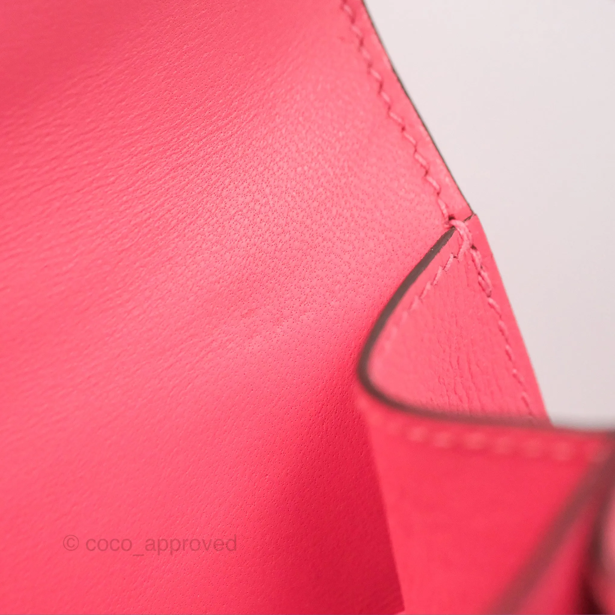 Herms Constance Mini 18 Rose Azalee Evercolor Palladium Hardware