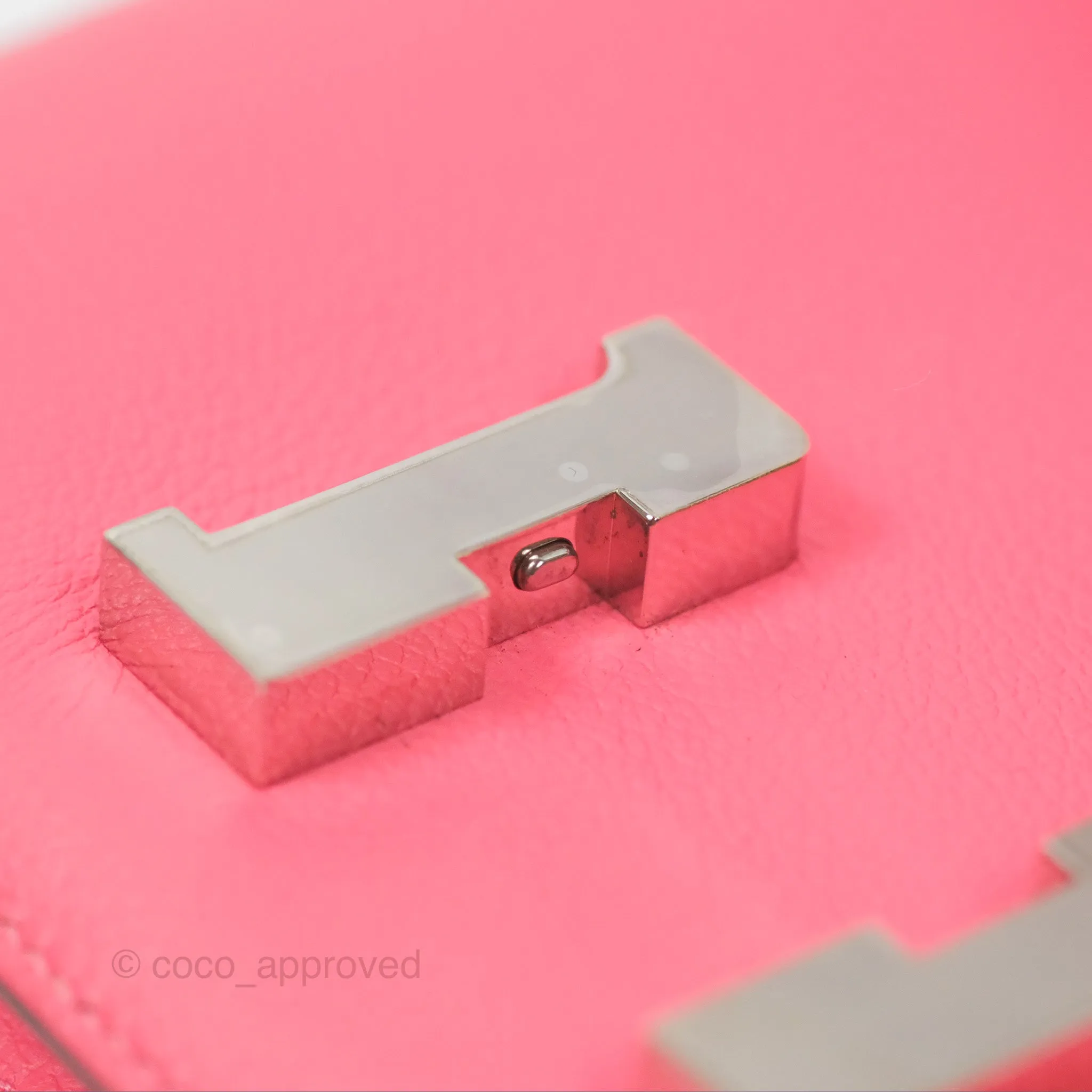 Herms Constance Mini 18 Rose Azalee Evercolor Palladium Hardware