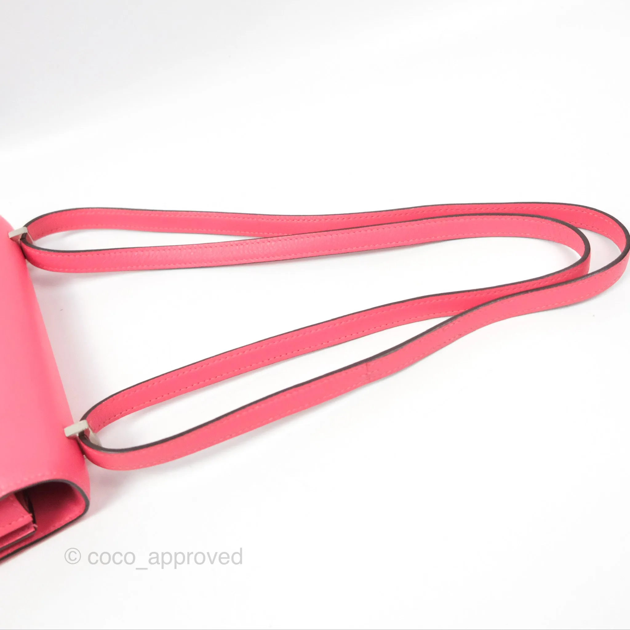 Herms Constance Mini 18 Rose Azalee Evercolor Palladium Hardware