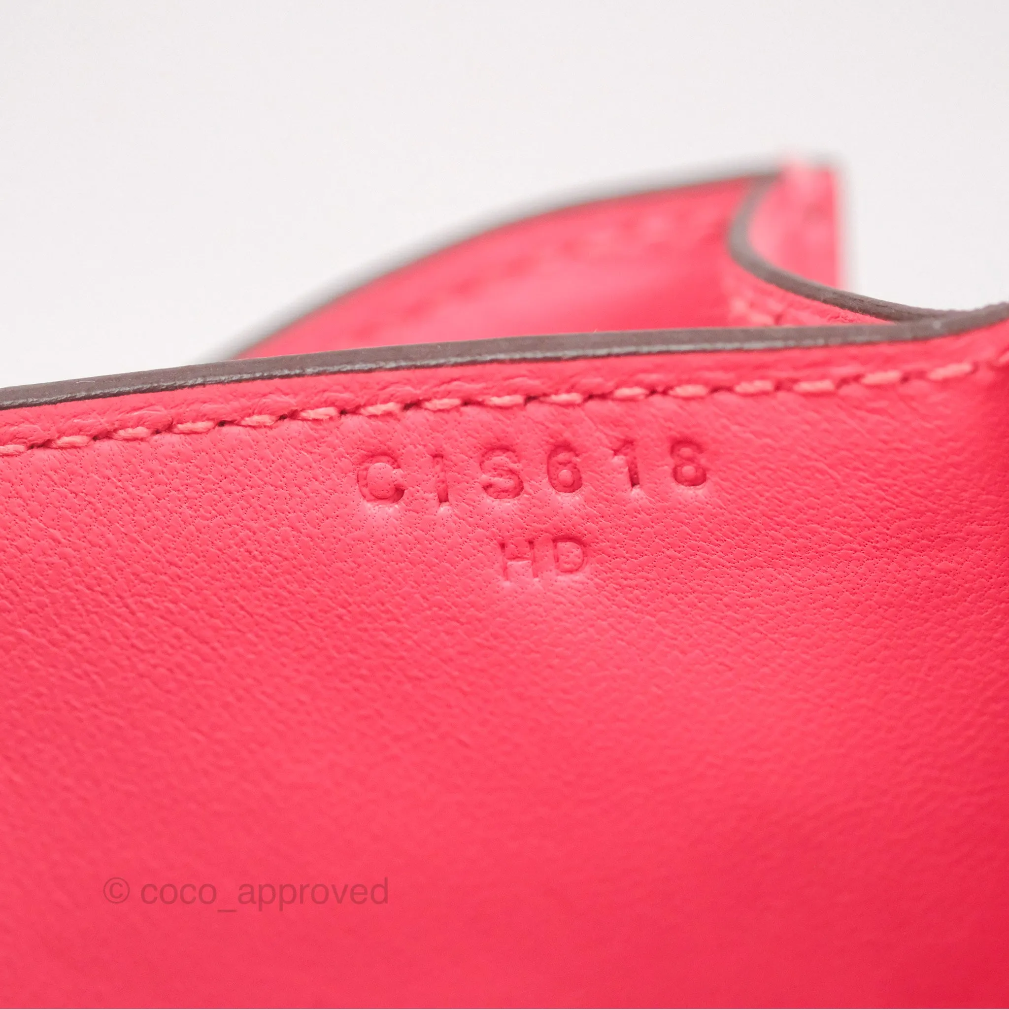 Herms Constance Mini 18 Rose Azalee Evercolor Palladium Hardware