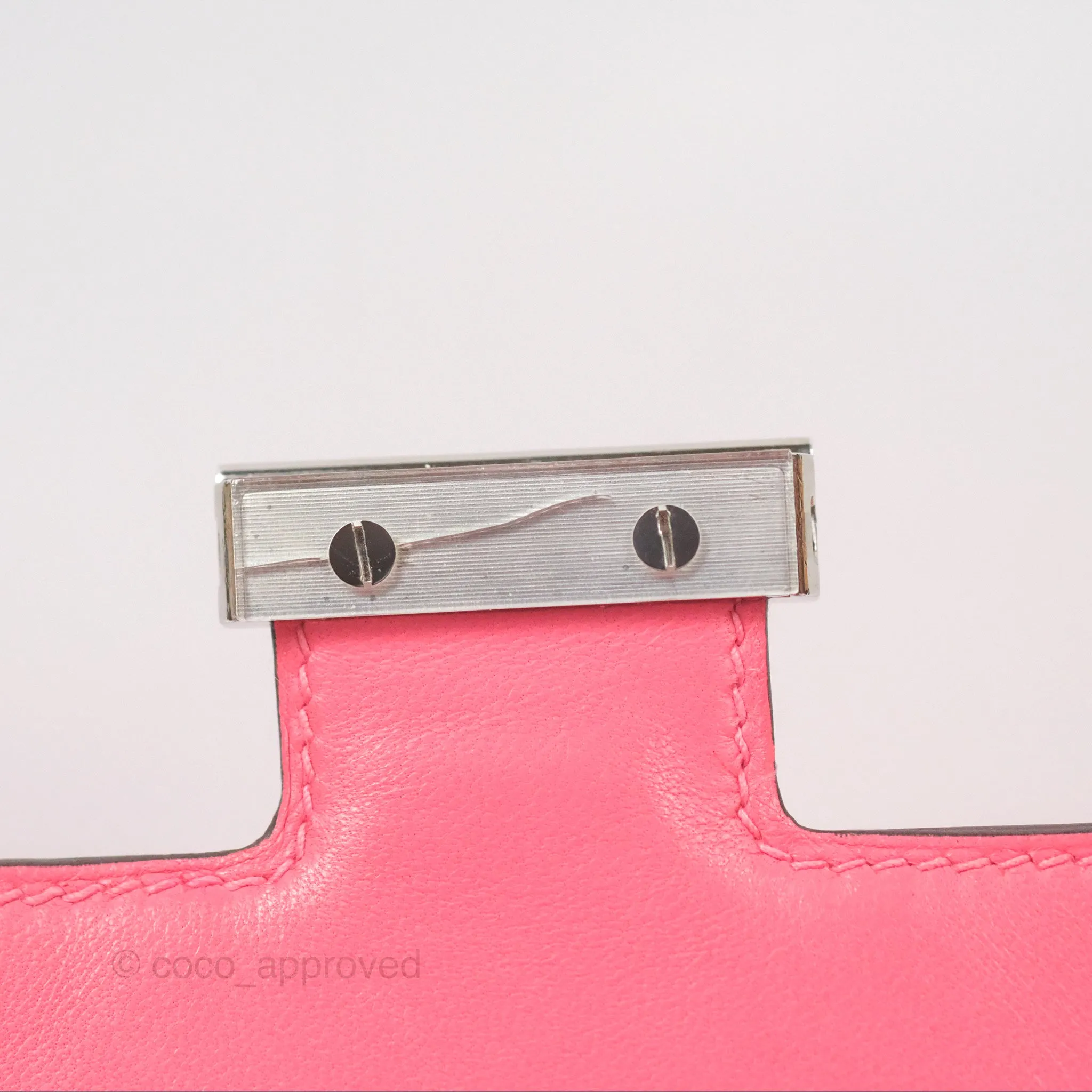 Herms Constance Mini 18 Rose Azalee Evercolor Palladium Hardware