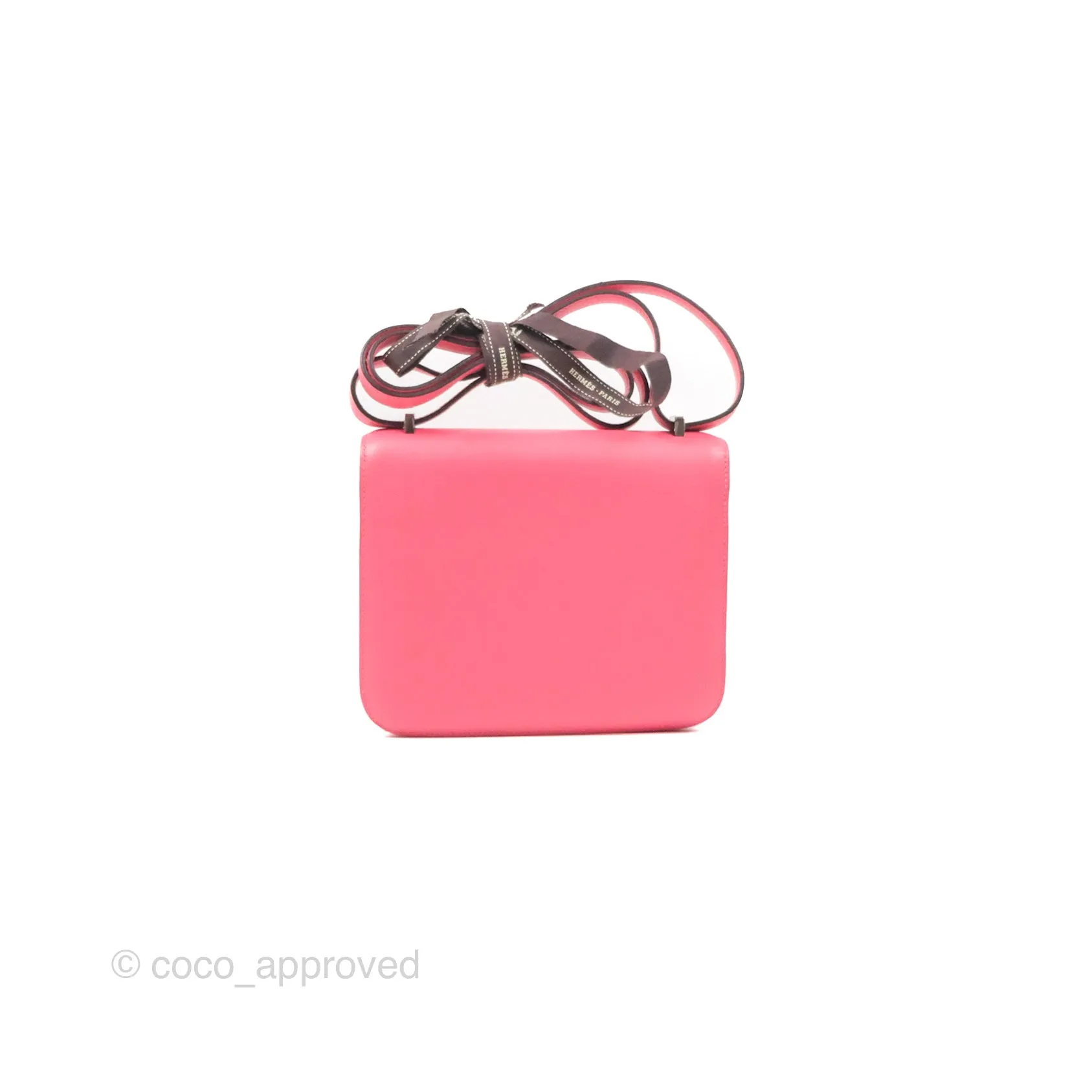 Herms Constance Mini 18 Rose Azalee Evercolor Palladium Hardware