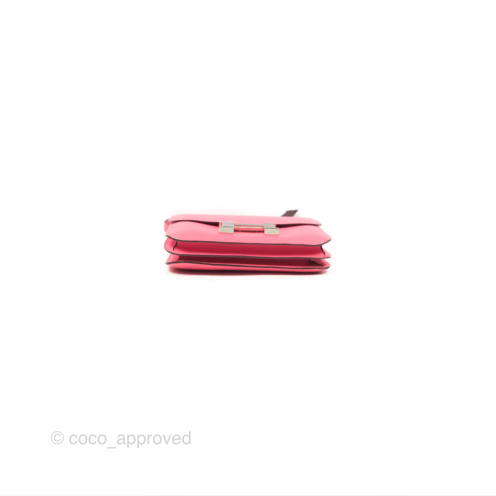 Herms Constance Mini 18 Rose Azalee Evercolor Palladium Hardware