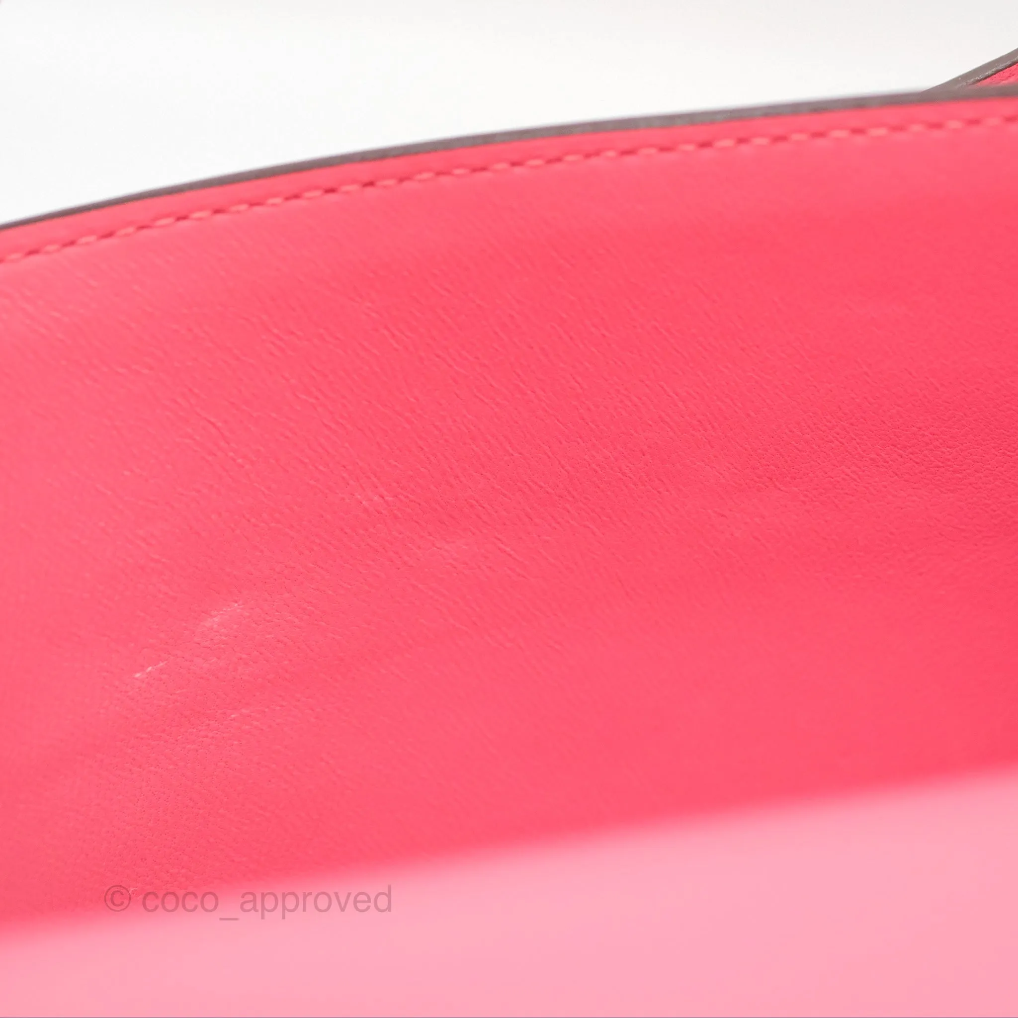 Herms Constance Mini 18 Rose Azalee Evercolor Palladium Hardware