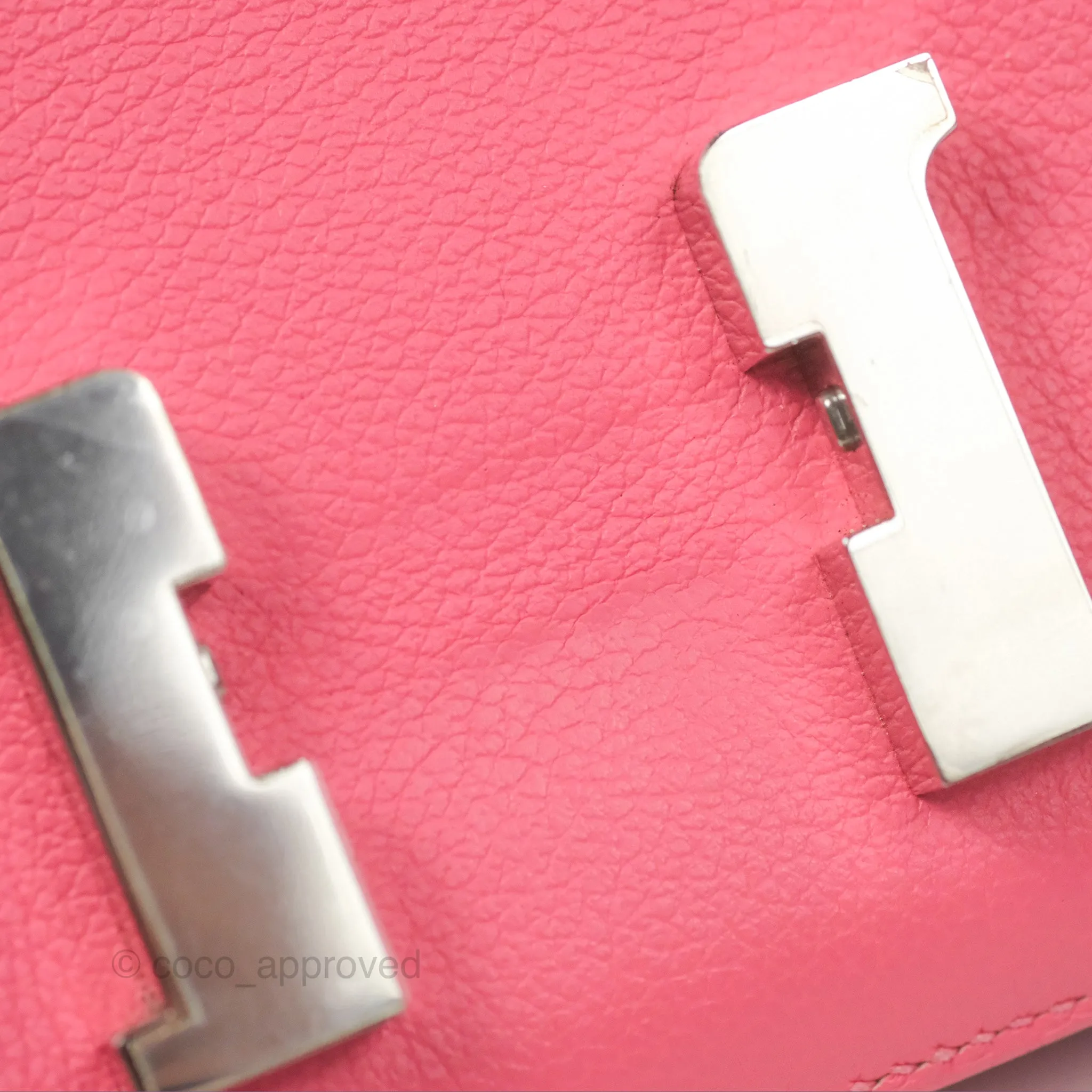 Herms Constance Mini 18 Rose Azalee Evercolor Palladium Hardware