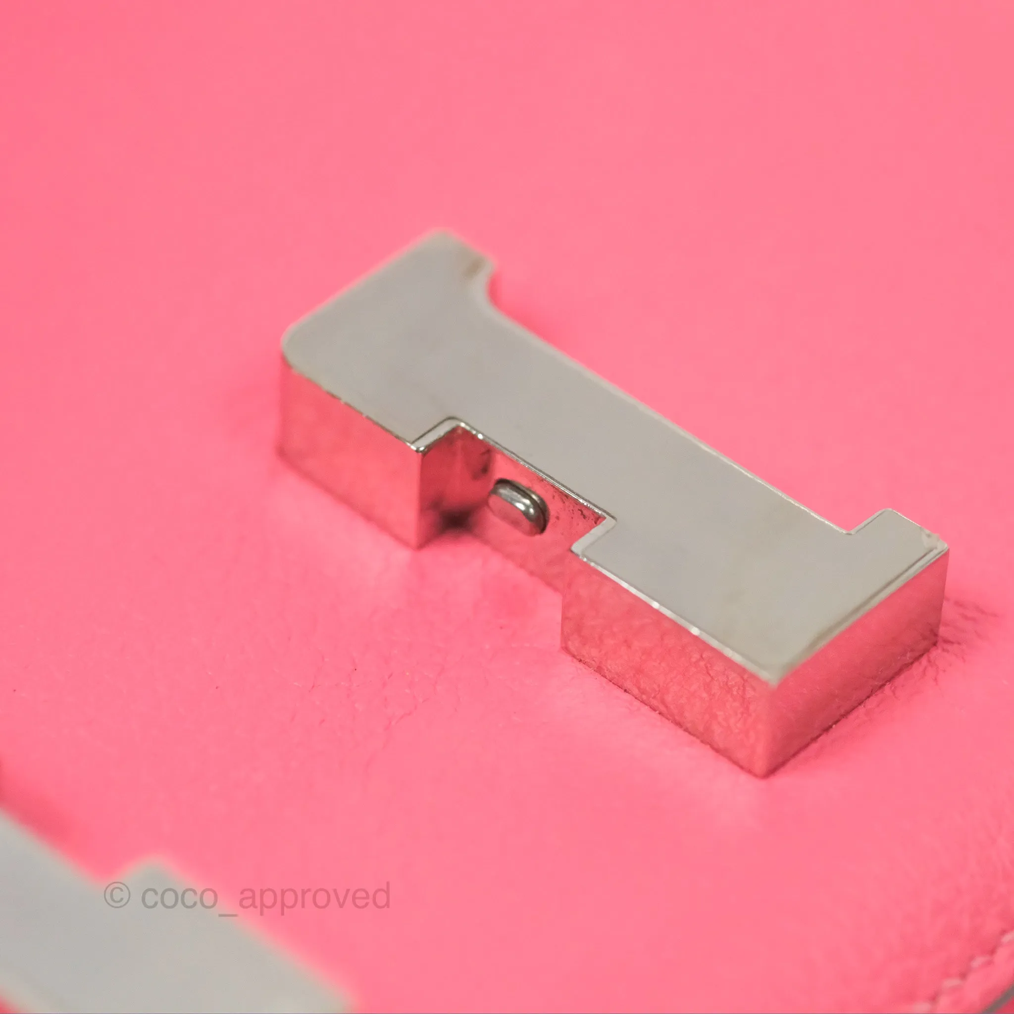 Herms Constance Mini 18 Rose Azalee Evercolor Palladium Hardware