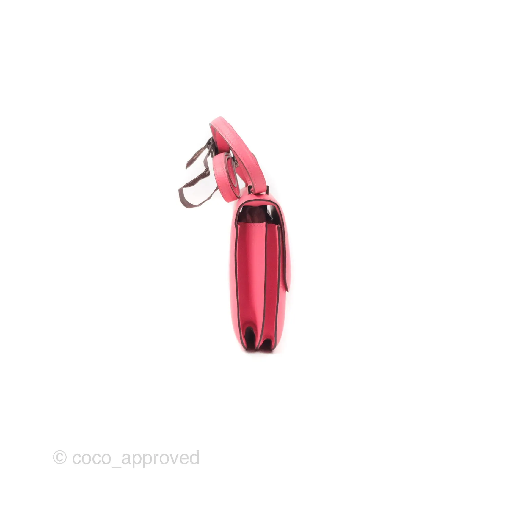 Herms Constance Mini 18 Rose Azalee Evercolor Palladium Hardware
