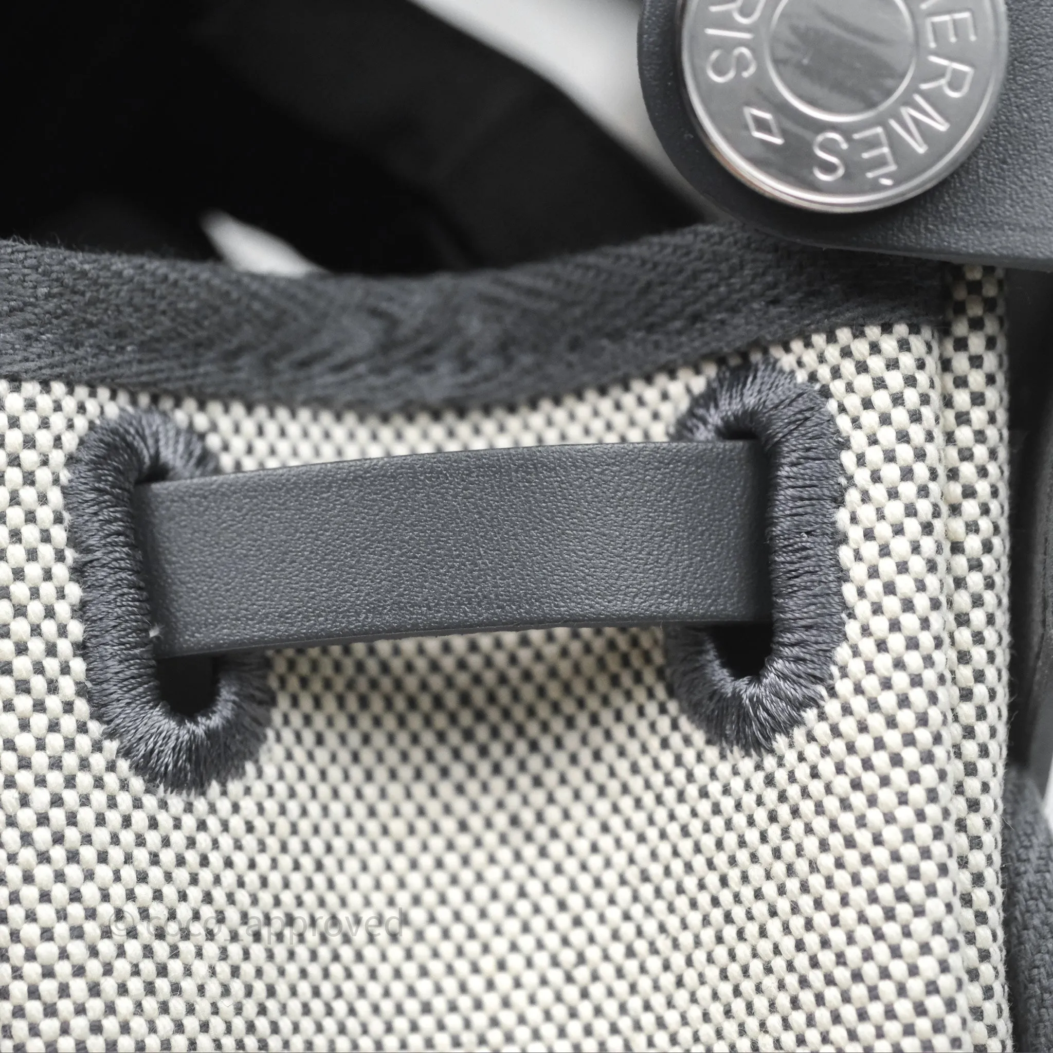 Herms Herbag Zip 20 Mini Ardoise 85 Canvas Palladium Hardware