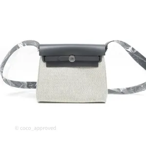 Herms Herbag Zip 20 Mini Ardoise 85 Canvas Palladium Hardware