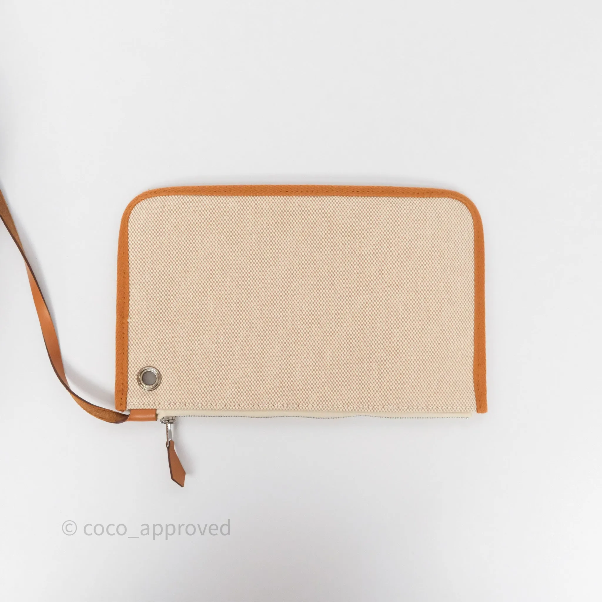 Herms Herbag Zip 31 Ecru/Beige/Natural Canvas Palladium Hardware