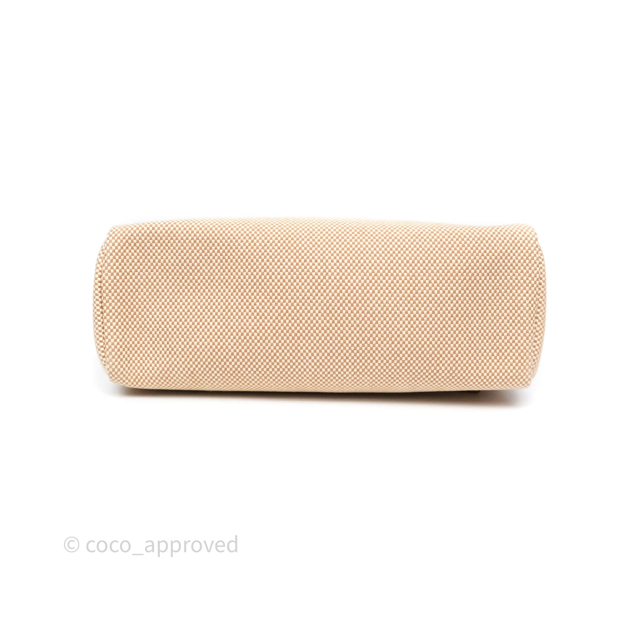 Herms Herbag Zip 31 Ecru/Beige/Natural Canvas Palladium Hardware