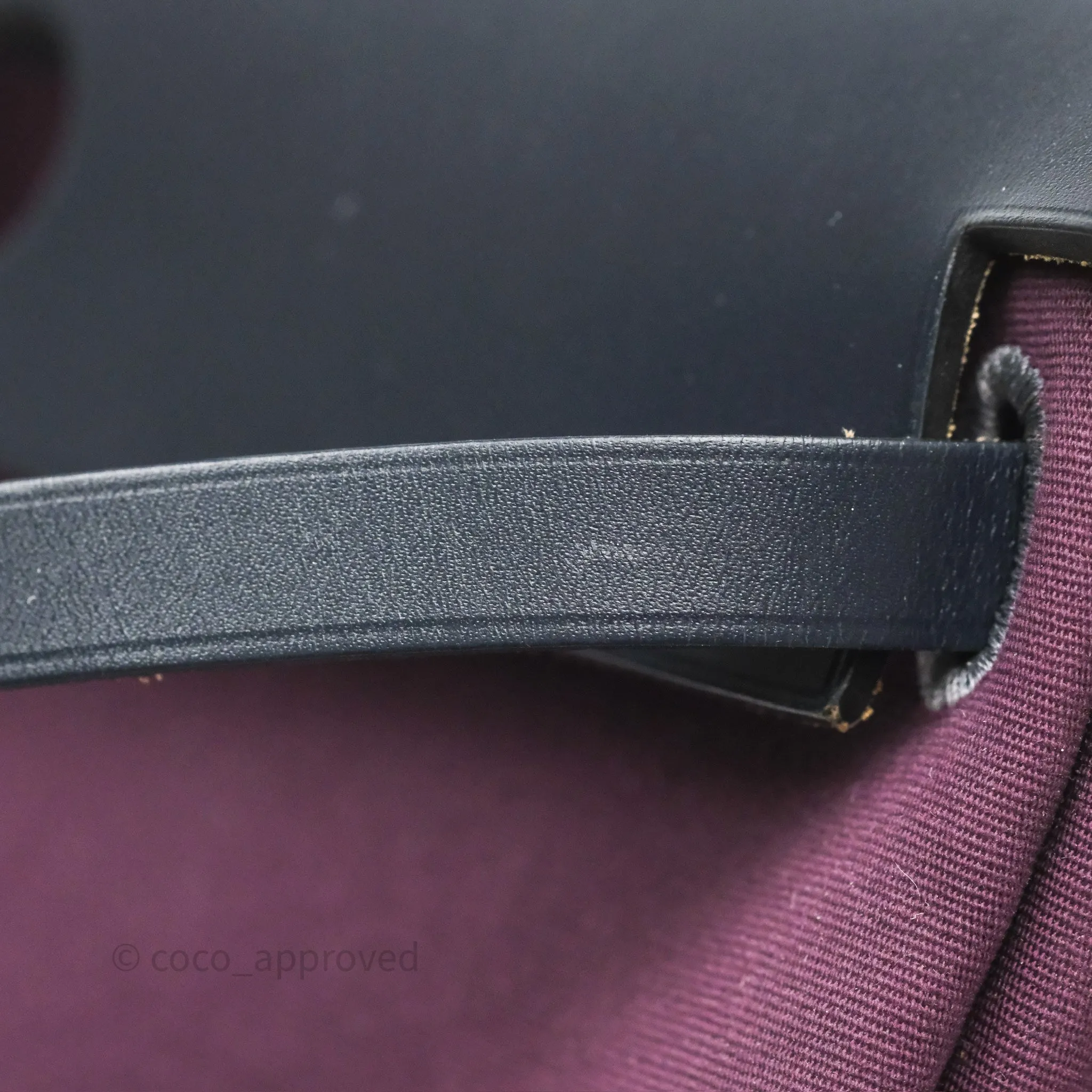 Herms Herbag Zip 31 Retourne Cassis Bleu Indigo