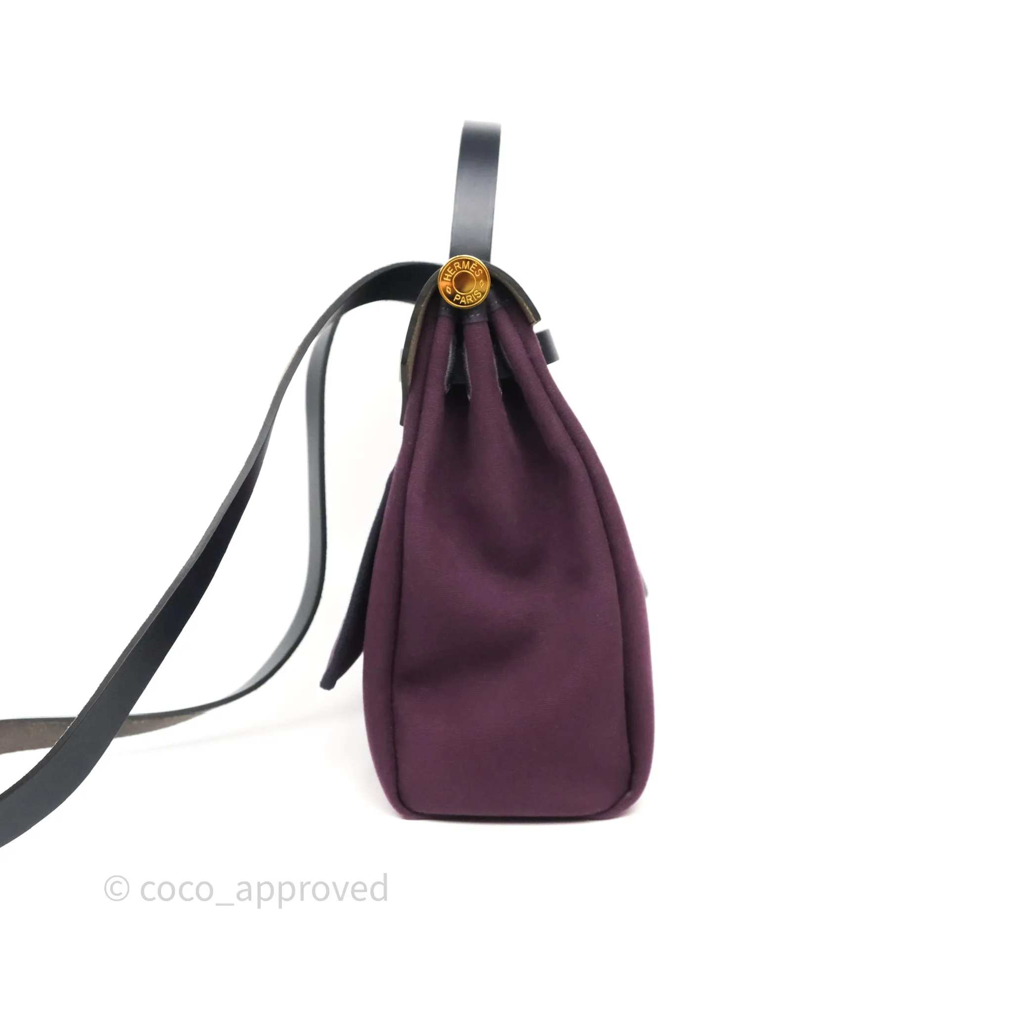 Herms Herbag Zip 31 Retourne Cassis Bleu Indigo